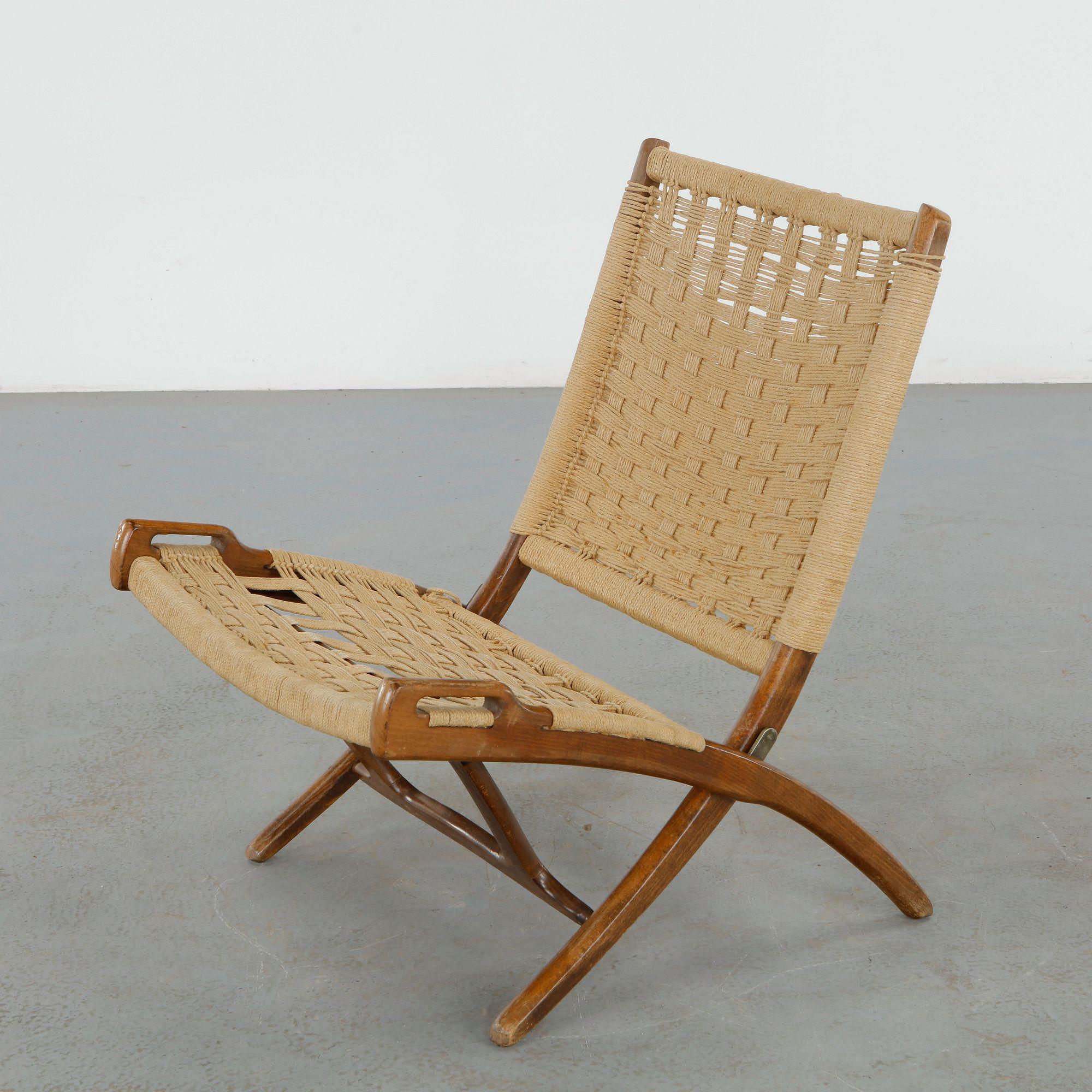 Ebert Wels, Mid-Century Modern Folding Lounge Chair, 1970s