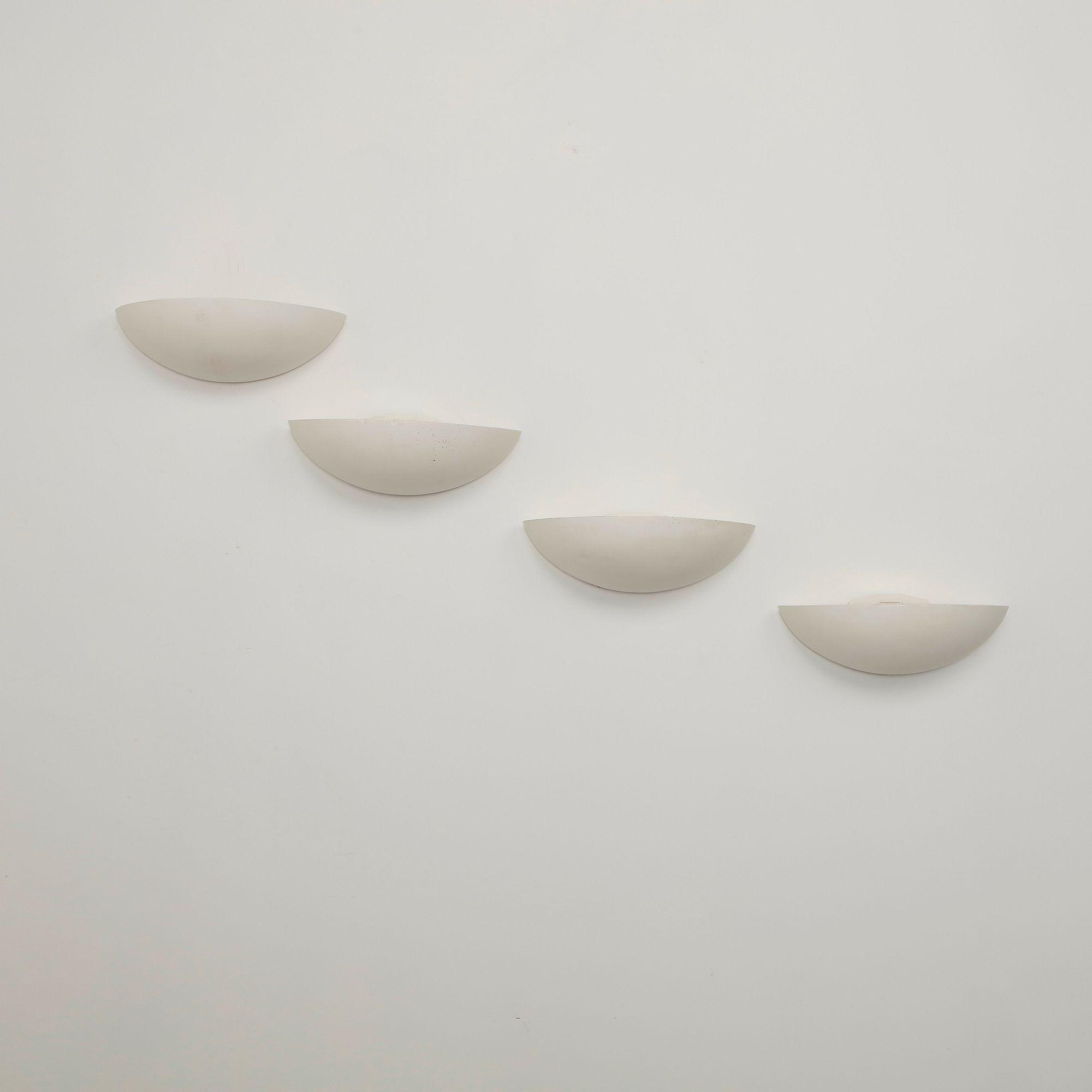SCE, Set of Four Mineral Composite Wall Sconces, 1980s