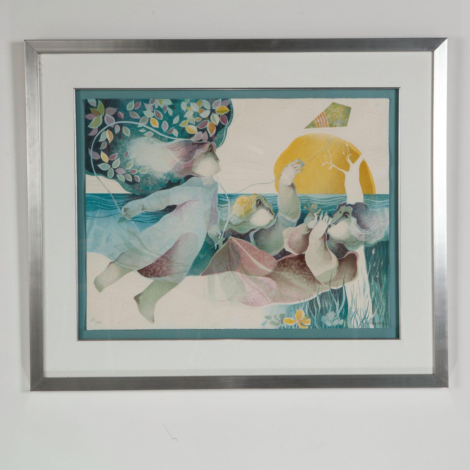 Alvar Sunol, Le Temps de Nos Jours, Matin, Lithograph, Signed and Numbered 28 of 190