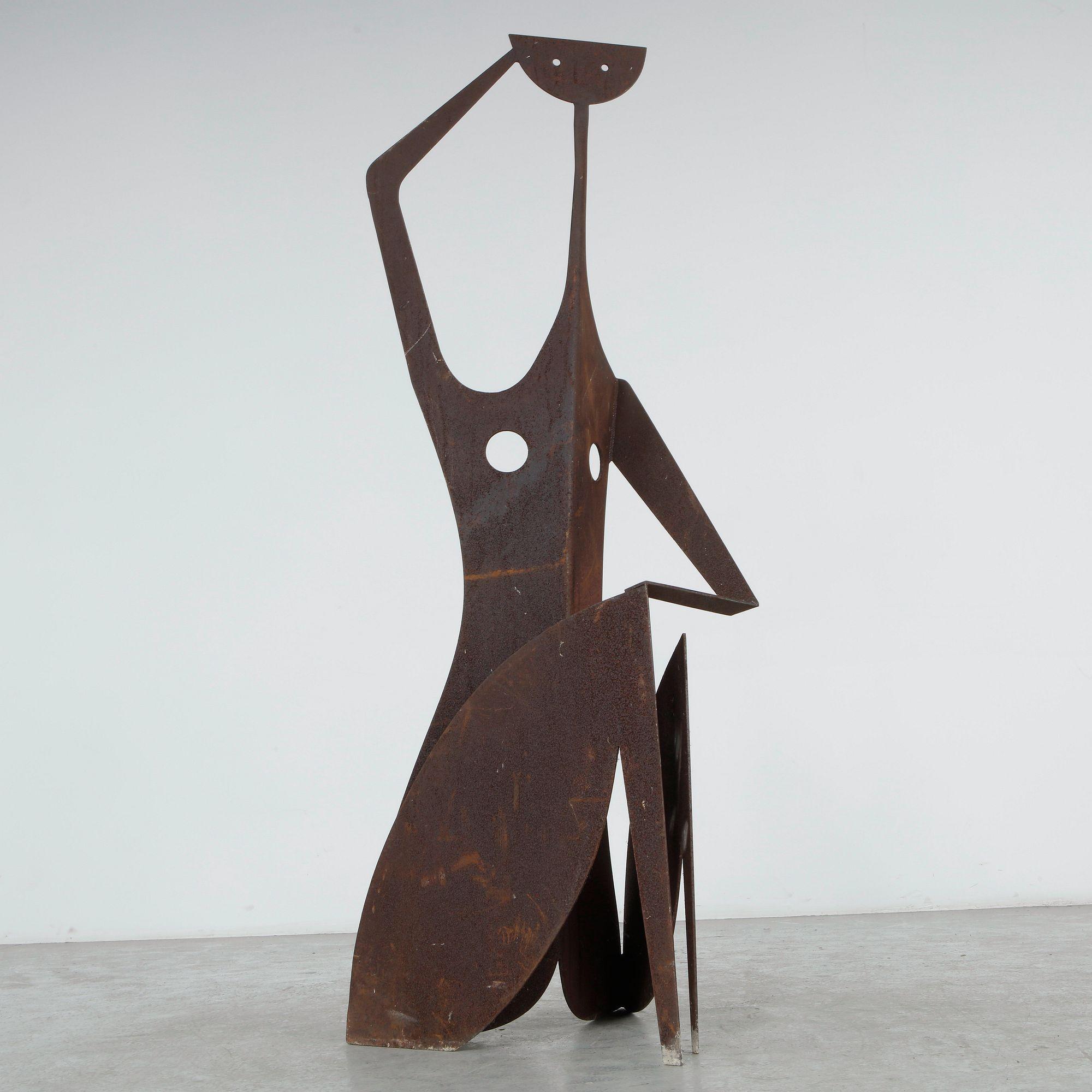 Contemporary French Metal Sculpture, Artisan-Crafted, 1980s