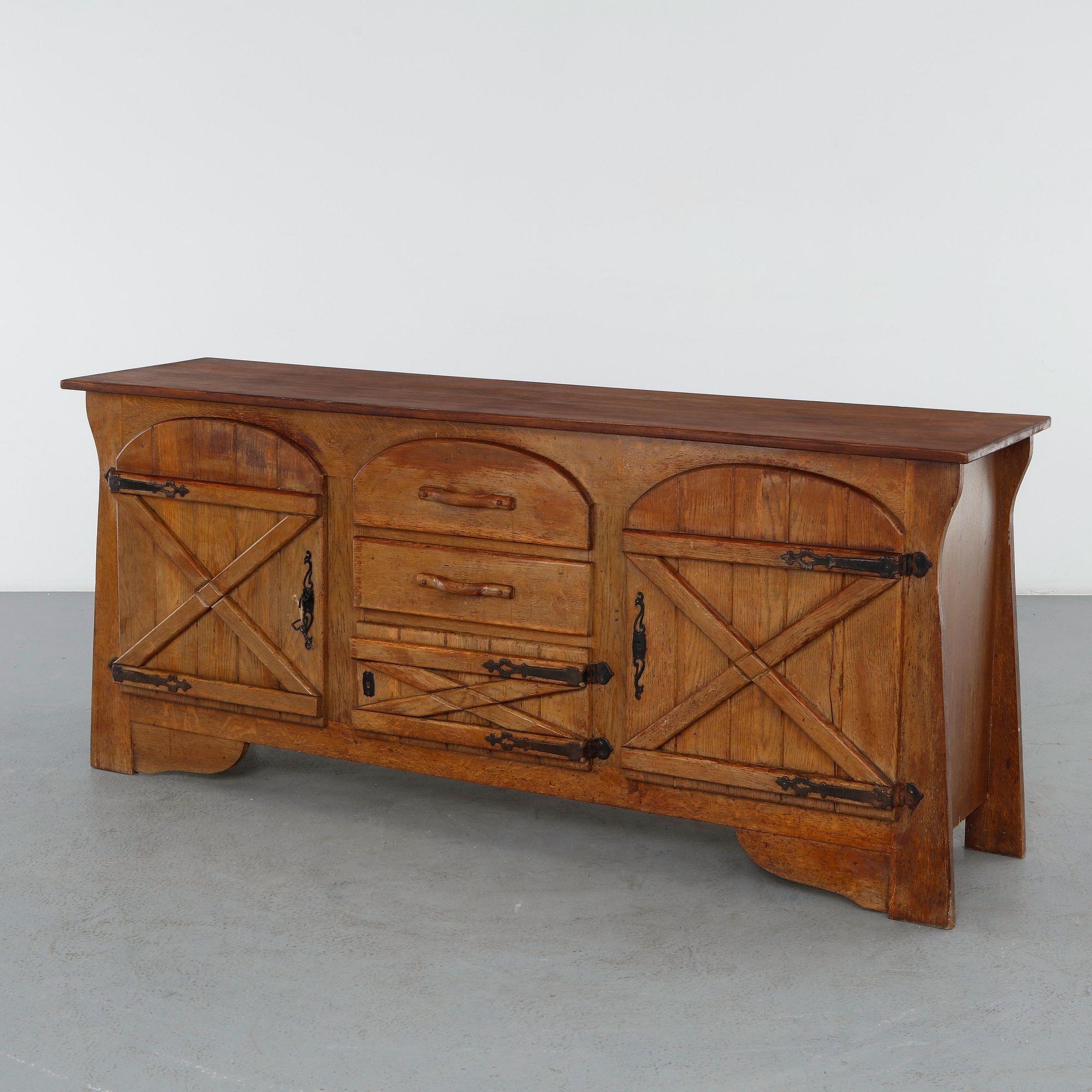 Catalan Spanish Baroque Wood Sideboard