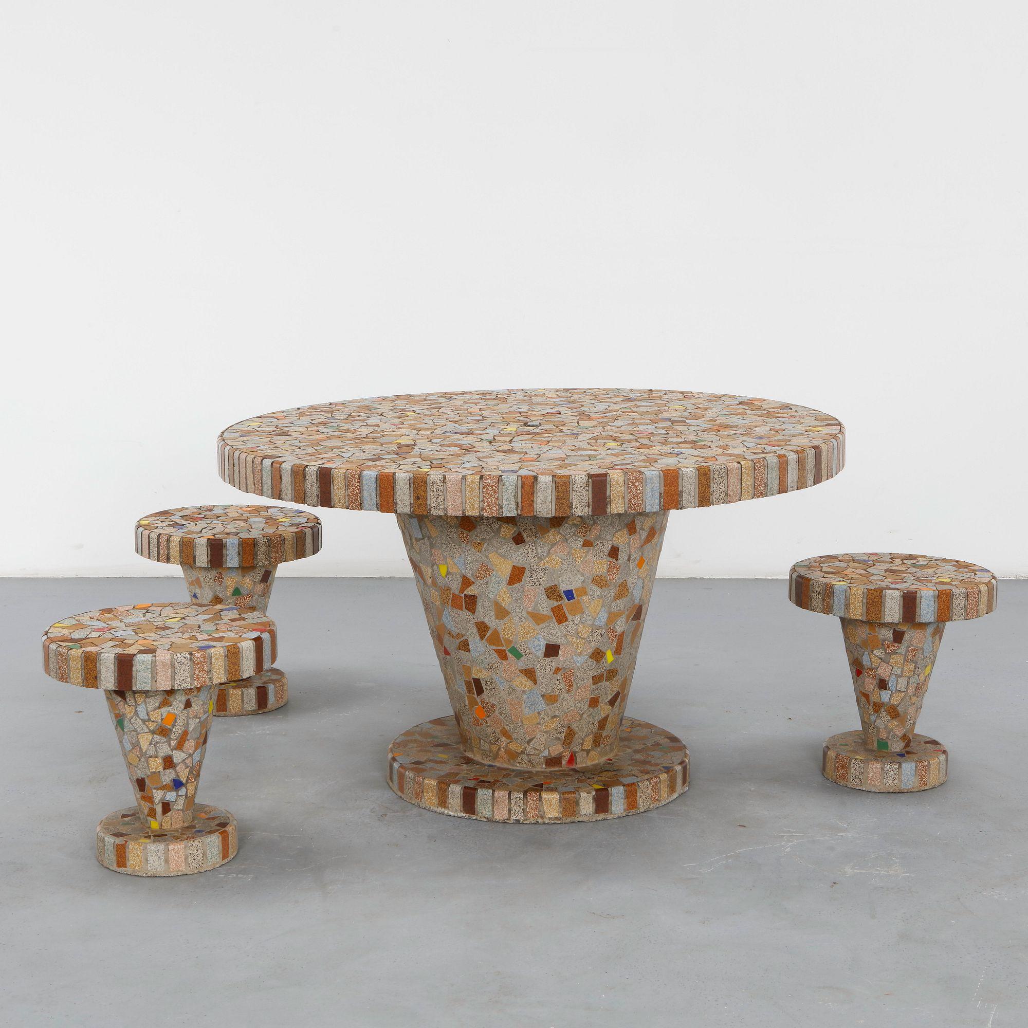 Multicolor Mosaic Dining Set, 1960s