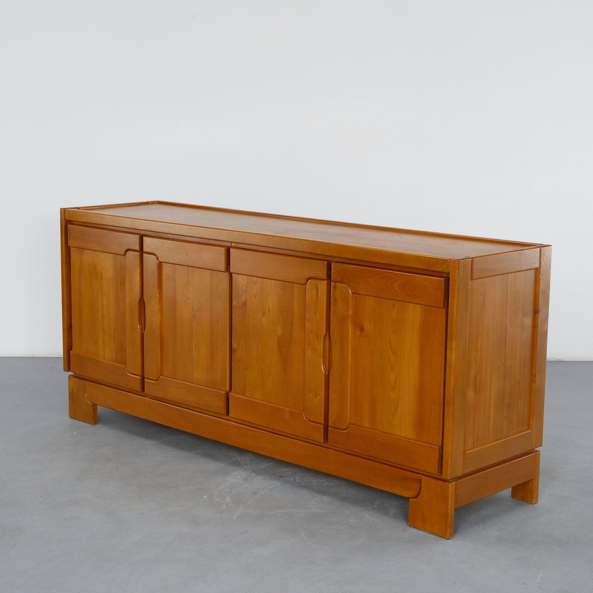 Maison Regain, Elm Sideboard, 1960s