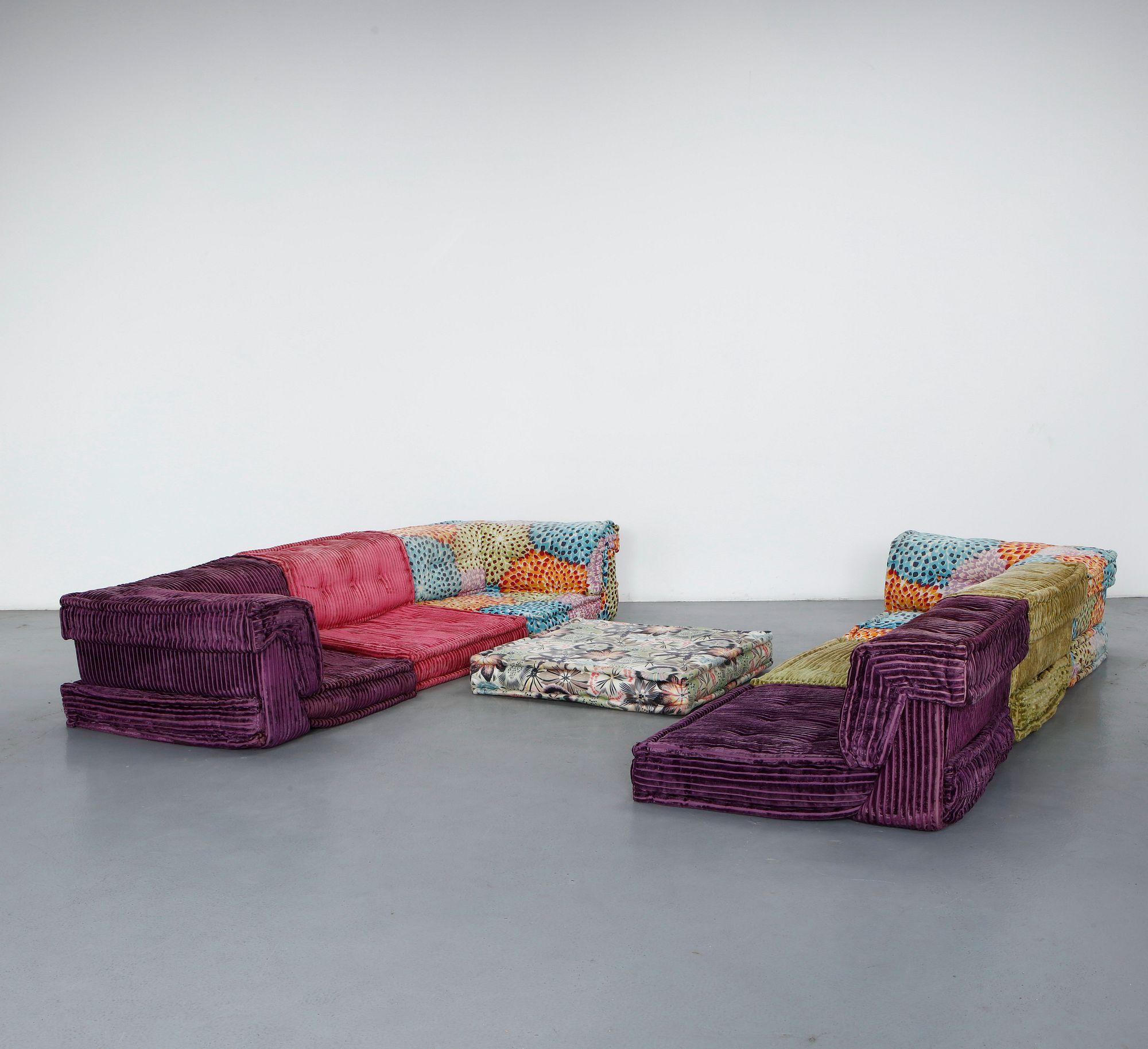 Hans Hopfer for Roche Bobois, 13-Piece Missoni Mah Jong Modular Sofa, 2000s