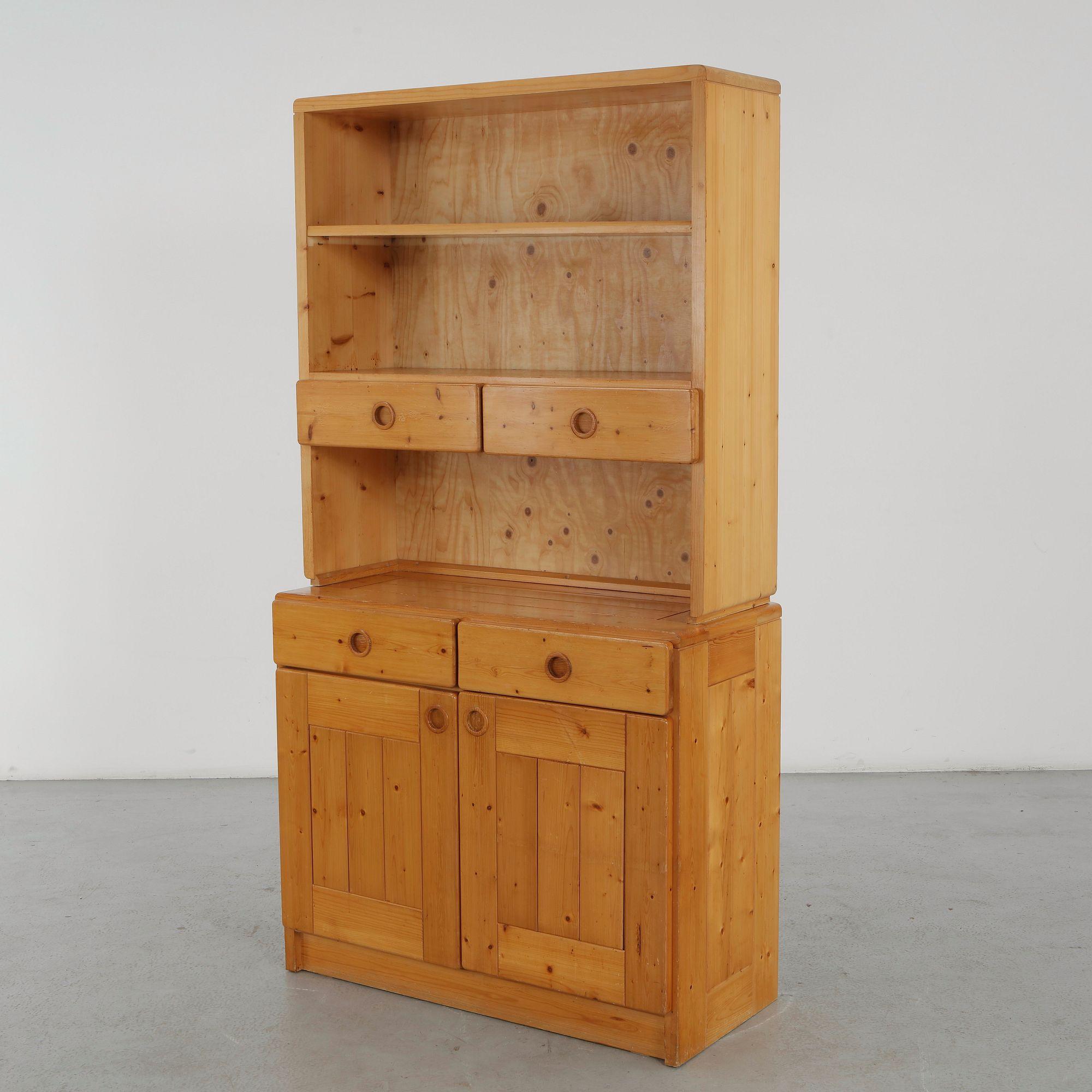 Charlotte Perriand for Les Arcs 1600, Pine Welsh Dresser, 1960s
