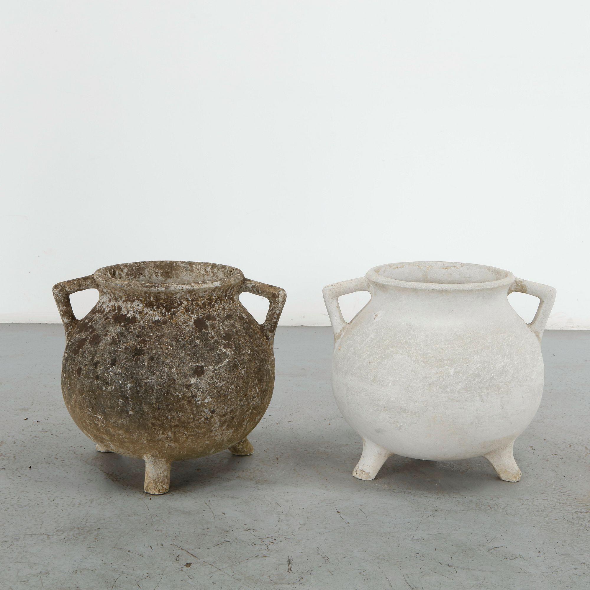 Willy Guhl, Pair of Cauldron Planters, 1960s