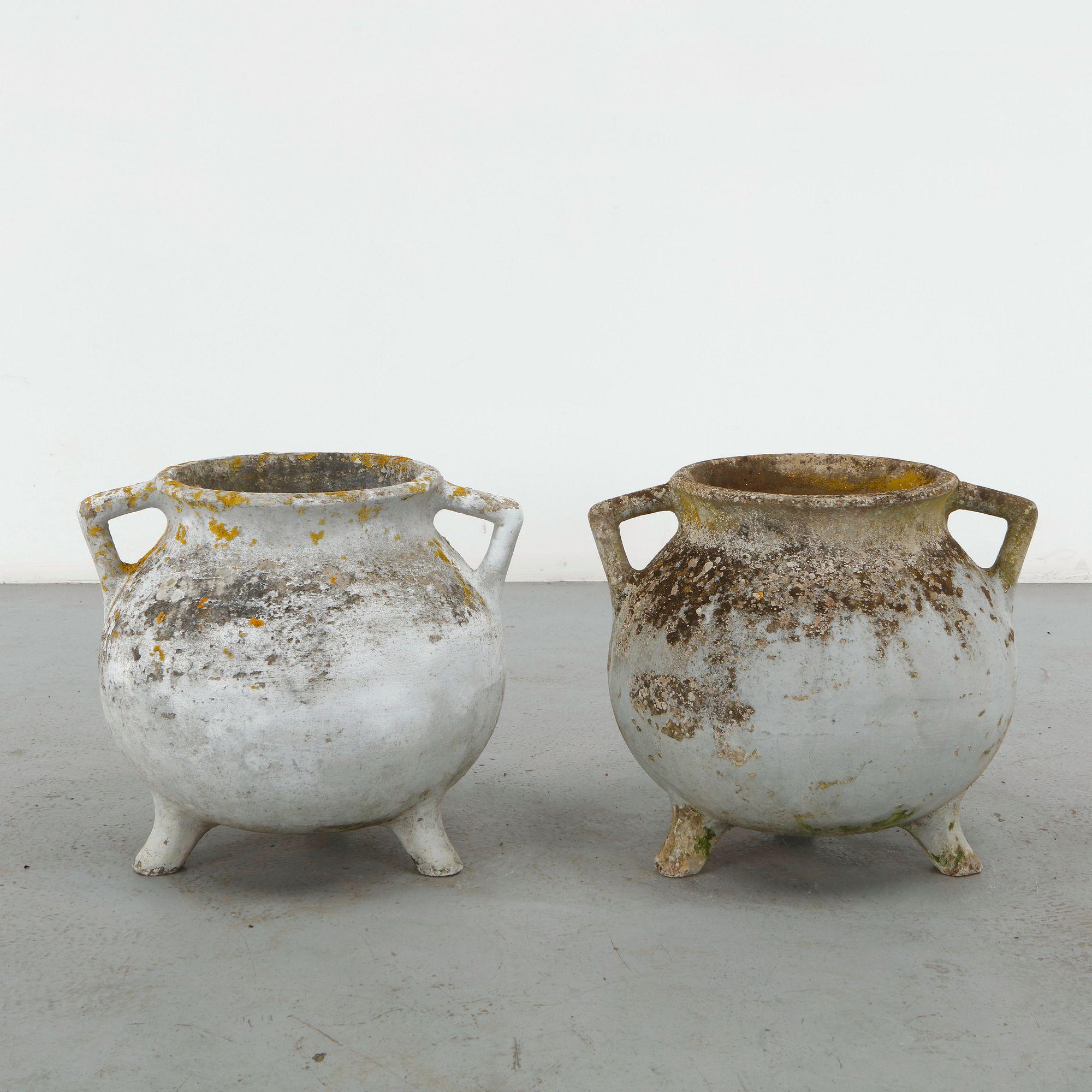 Willy Guhl, Pair of Cauldron Planters, 1960s