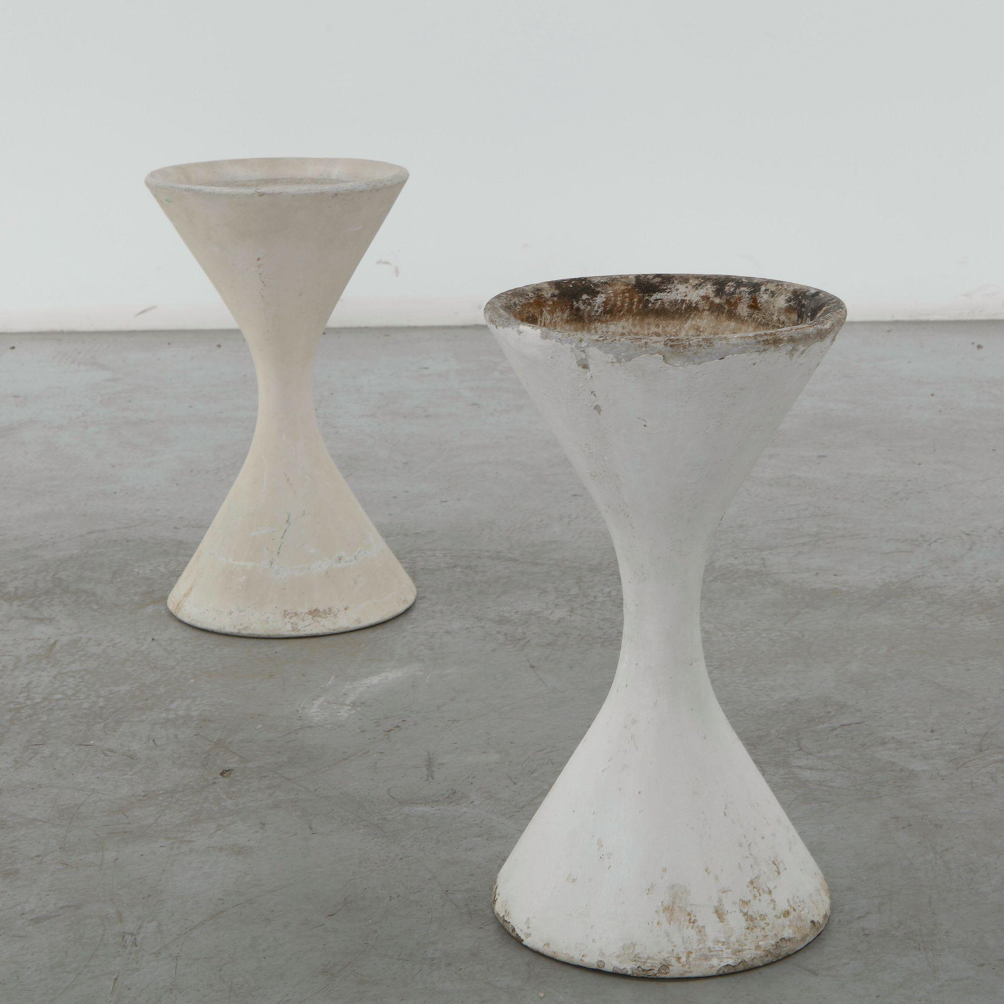 Willy Guhl, Pair of Extra Small Diabolo Planters, 1960s