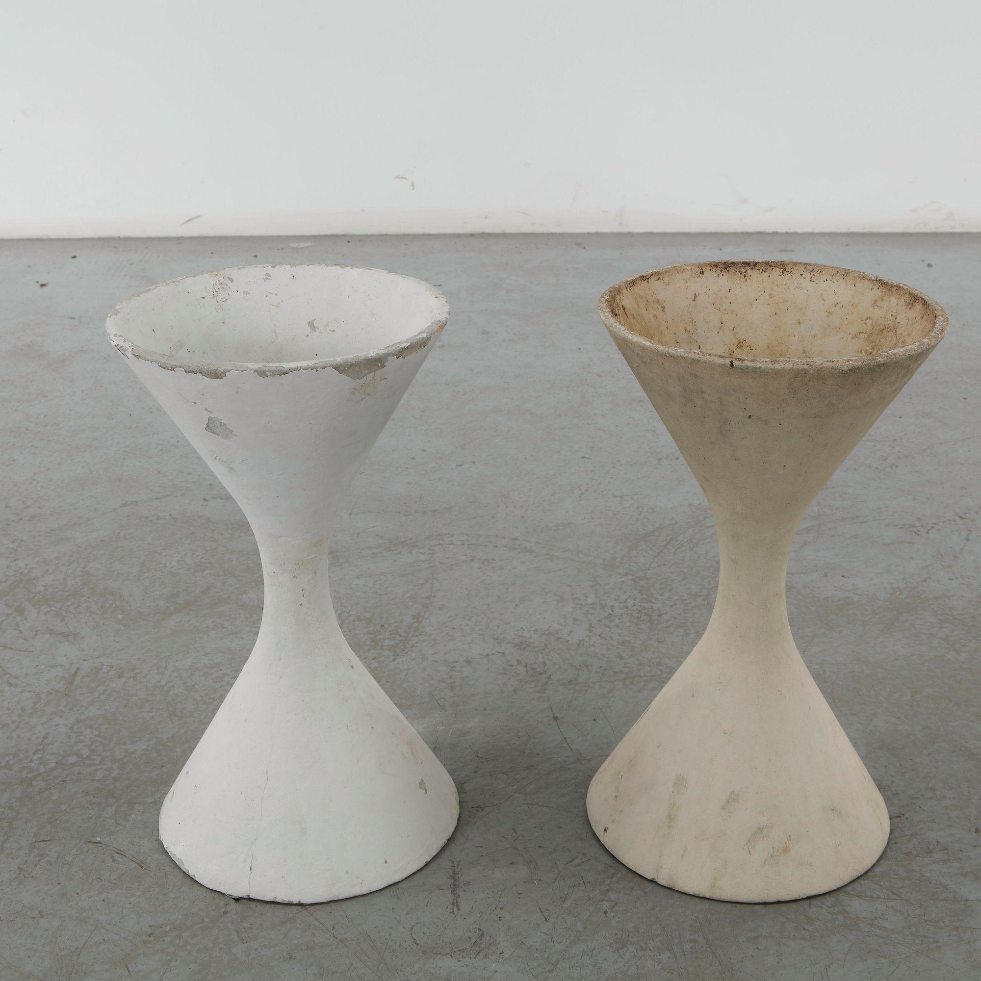 Willy Guhl, Pair of Extra Small Diabolo Planters, 1960s