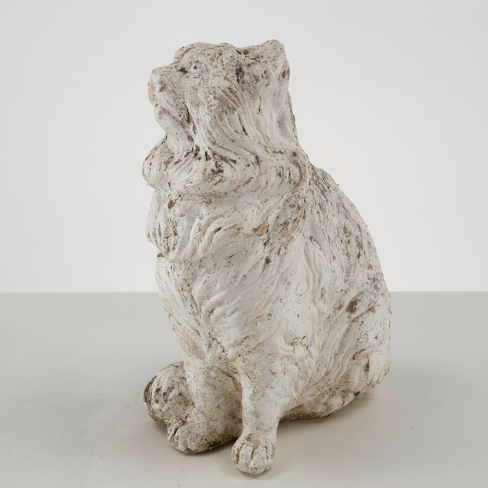 Feline Stone Garden Statue, France, 20th Century