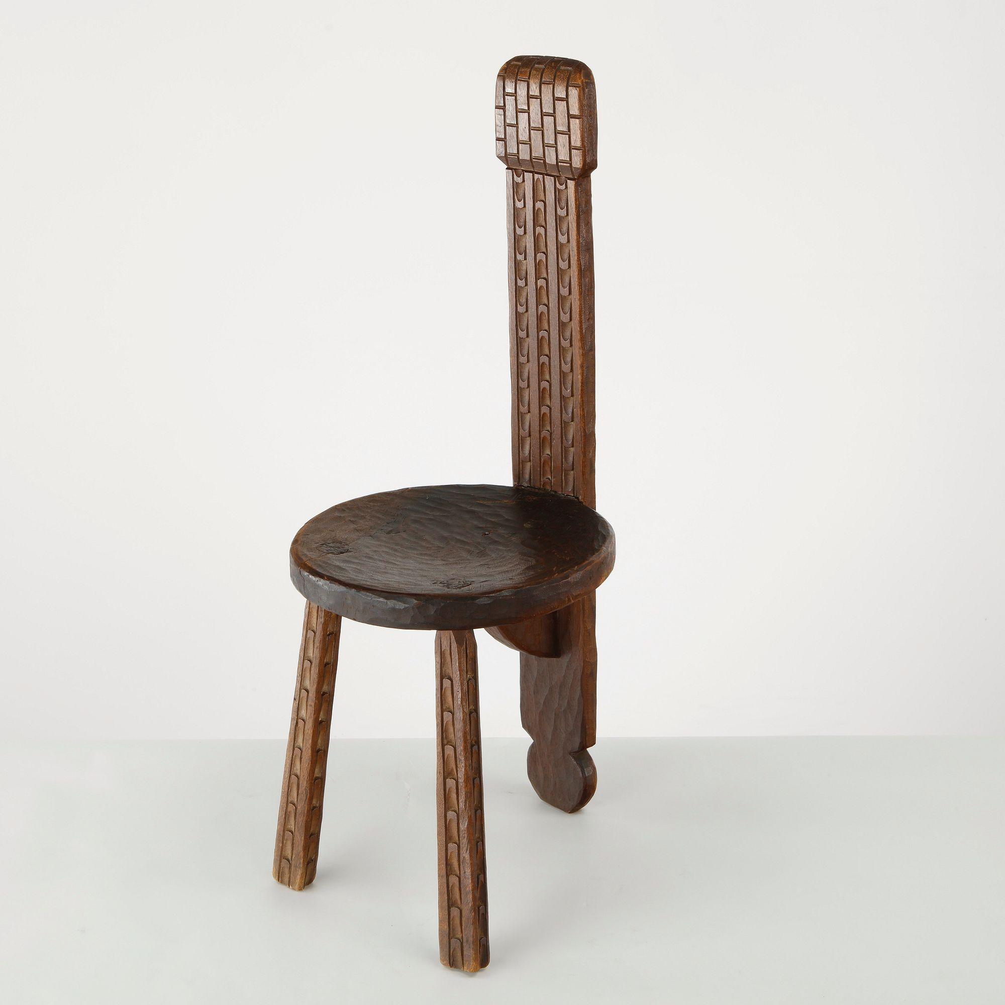Brutalist Small Chair, France, 1960s