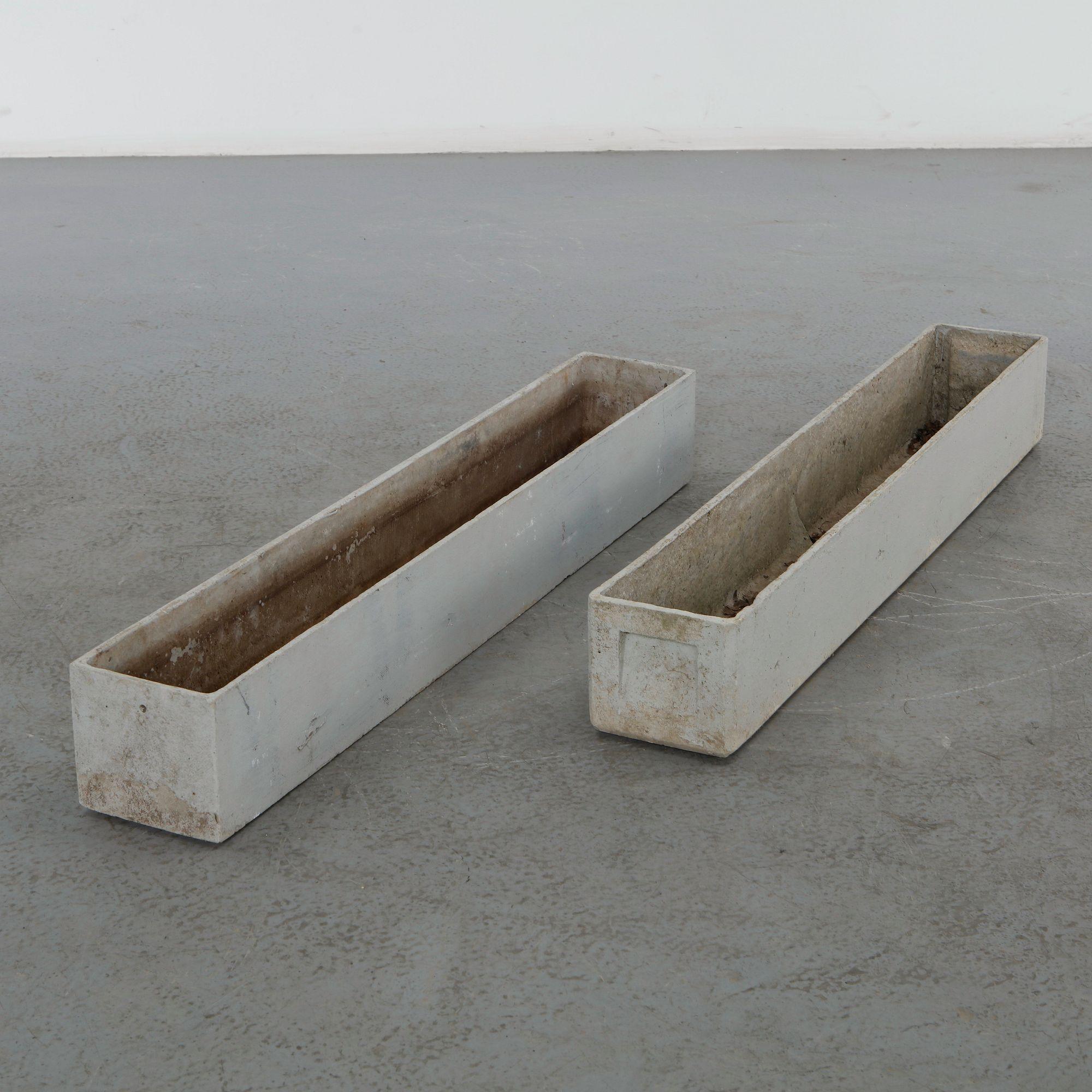 Willy Guhl, Pair of Rectangular Planters, 1960s