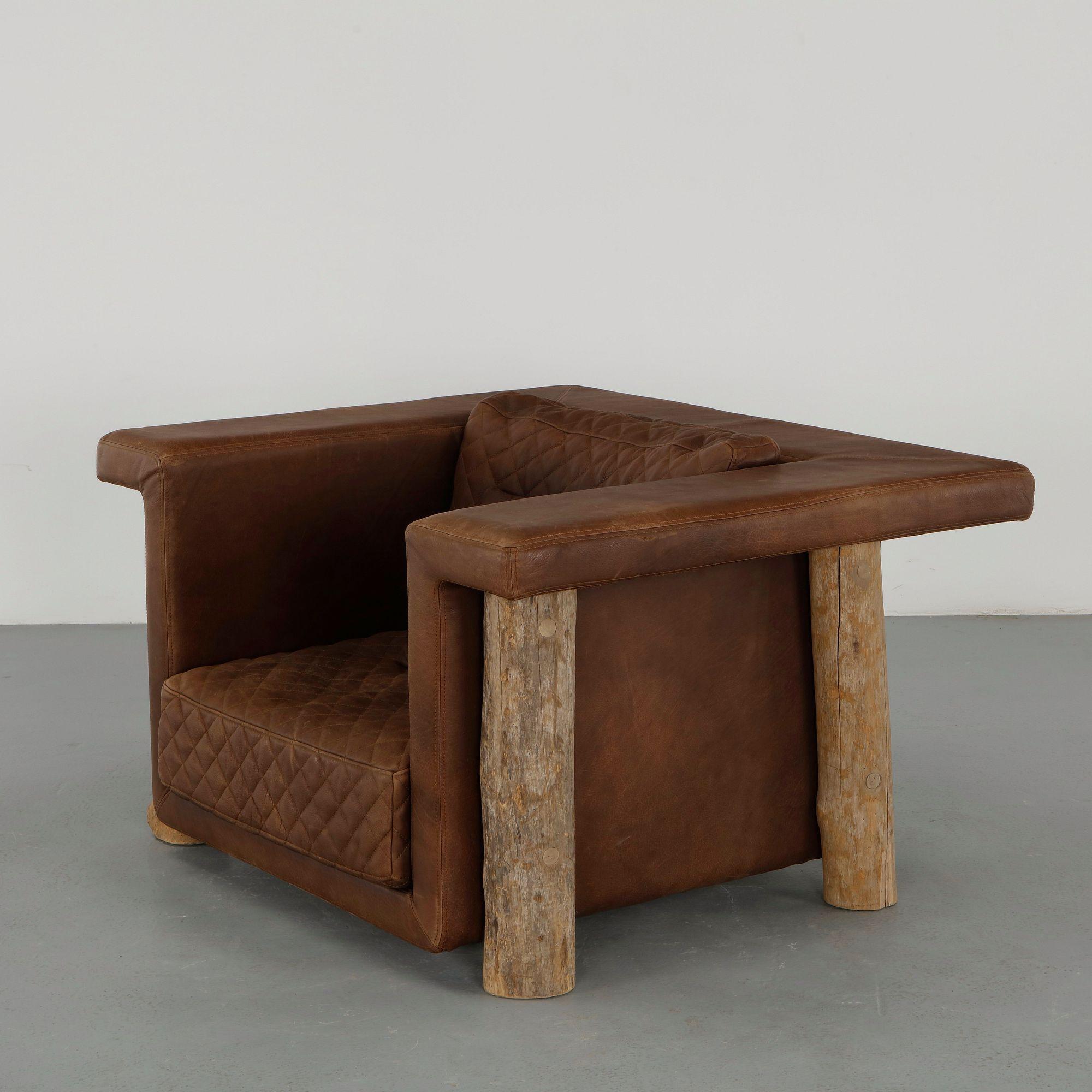 Mattak by Bleu Nature, Leather Club Lounge Chair
