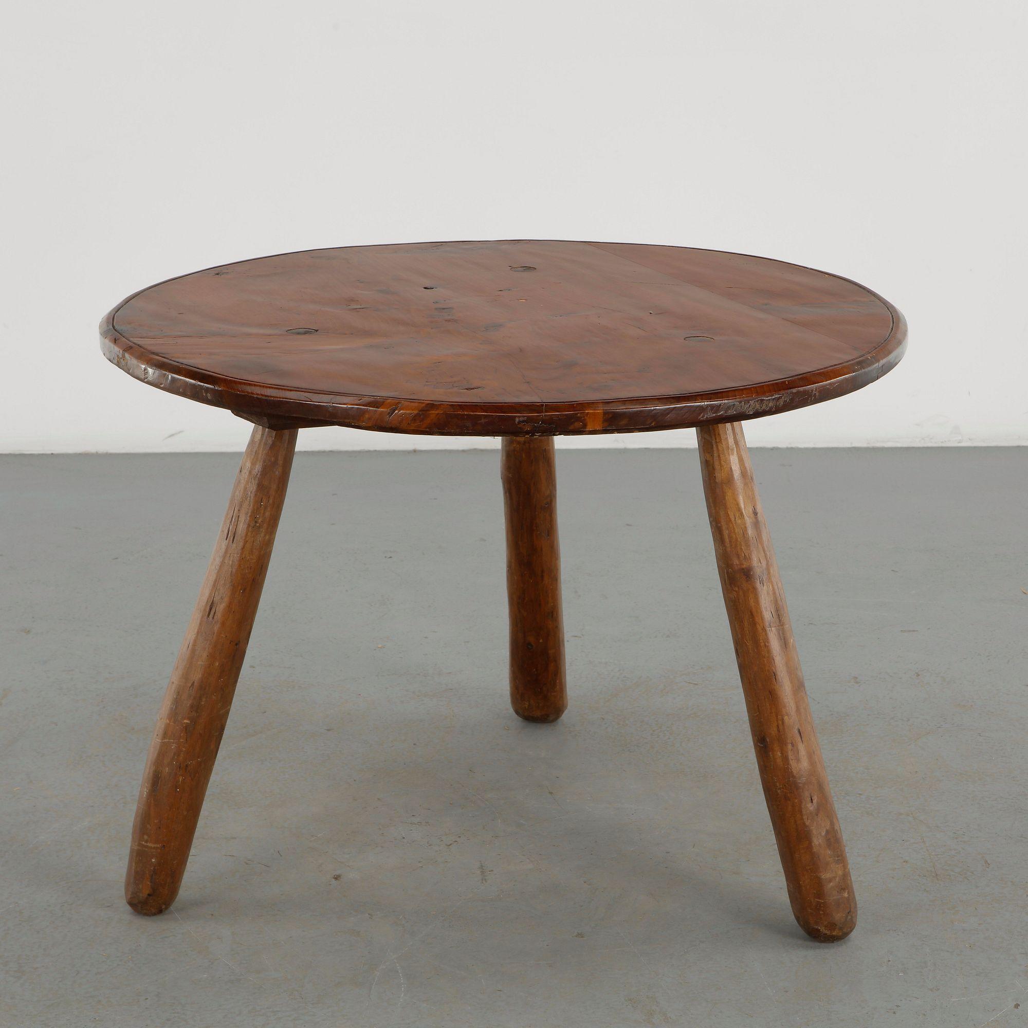 Brutalist Wood Dining Table, 1960s