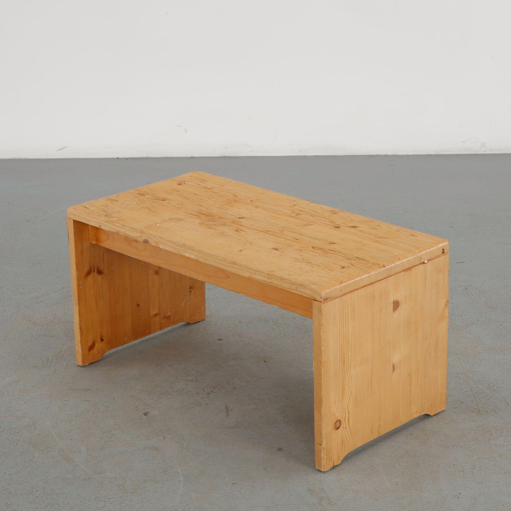 Charlotte Perriand for Les Arcs 1600, Large Pine Bench, 1960s
