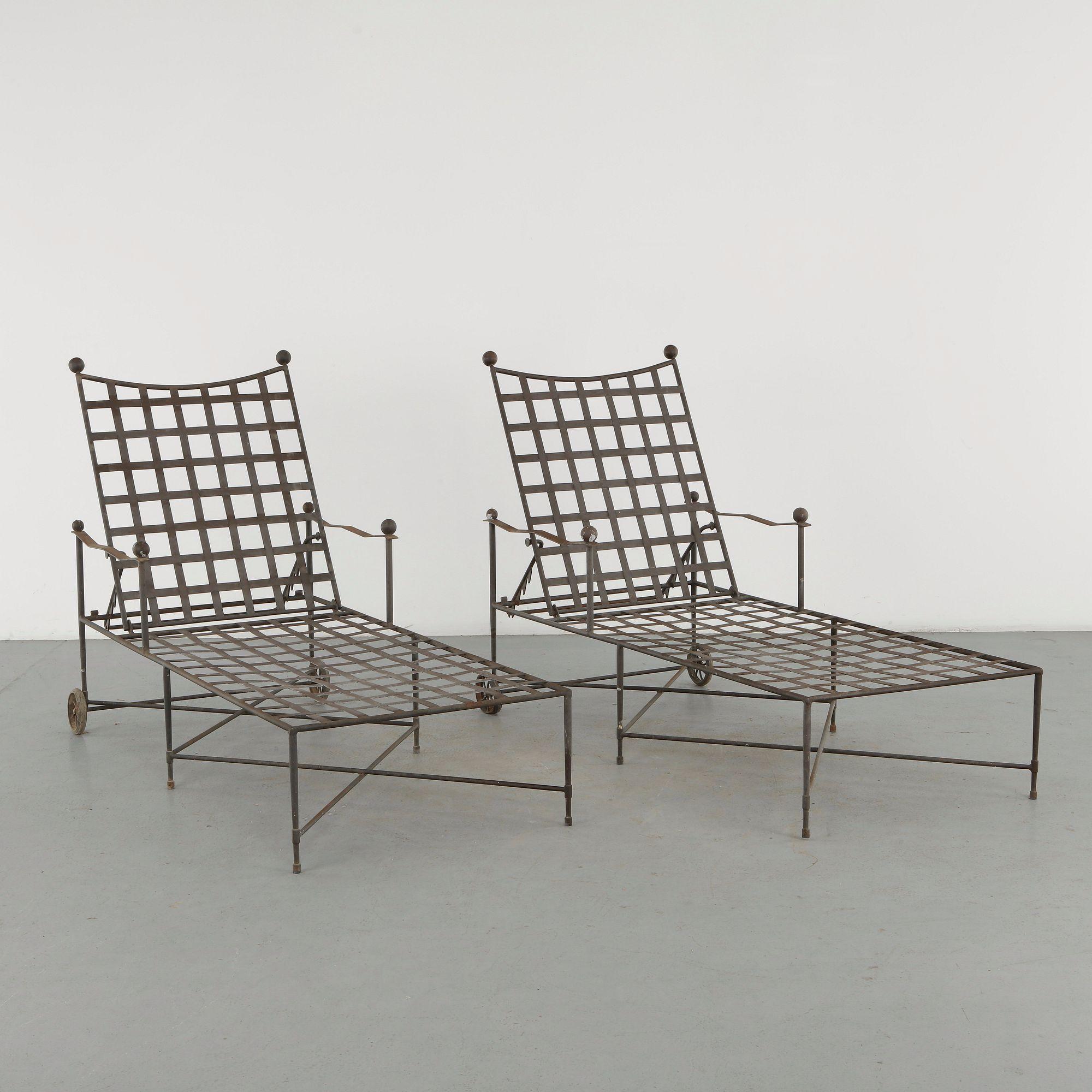 Mario Papperzini for John Salterini, Pair of Amalfi Patio Chaise Lounges, 1960s