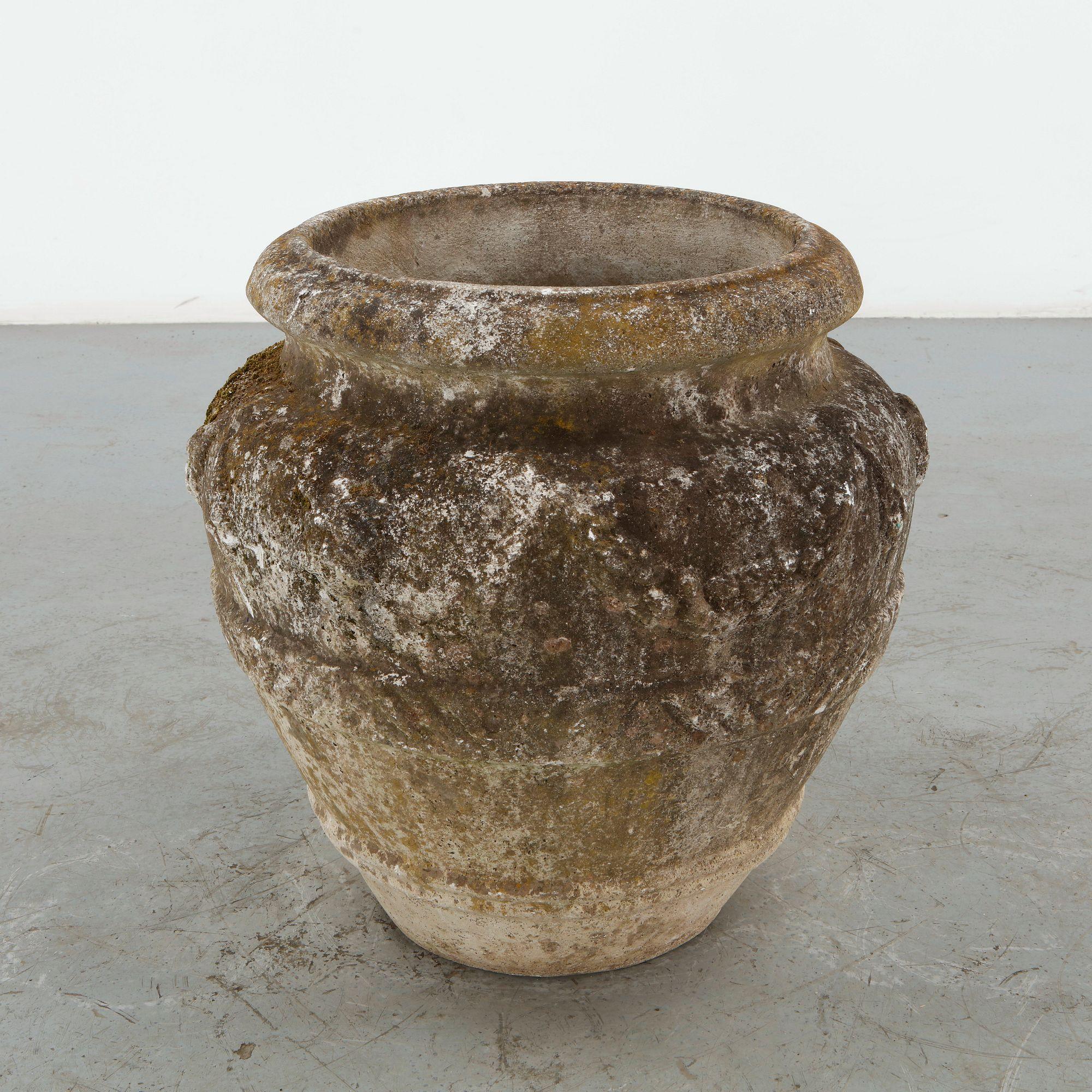 Large Weathered Stone Garden Planter, 1960s