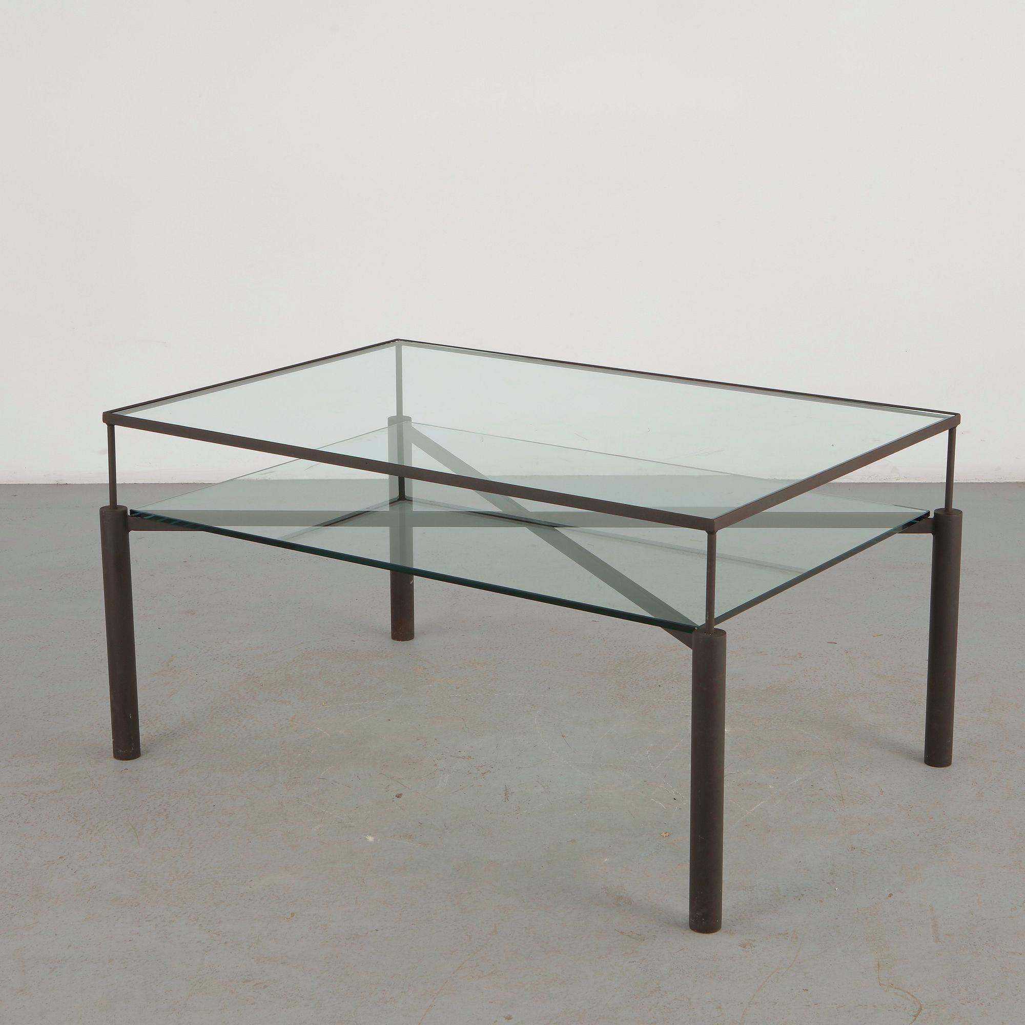 John Saladino, Glass and Metal Table, 1980s