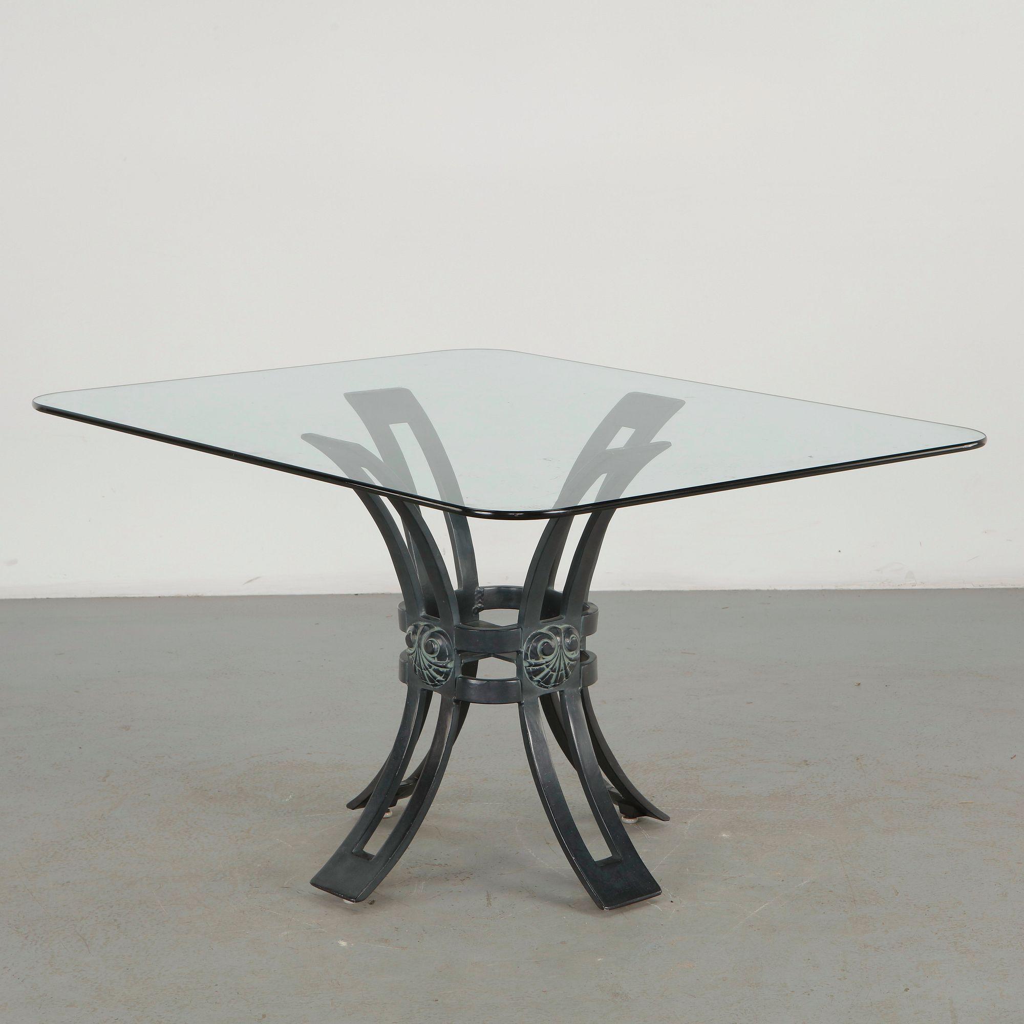 Brown Jordan, Venetian Grotto Aluminum Dining Table, 1970s