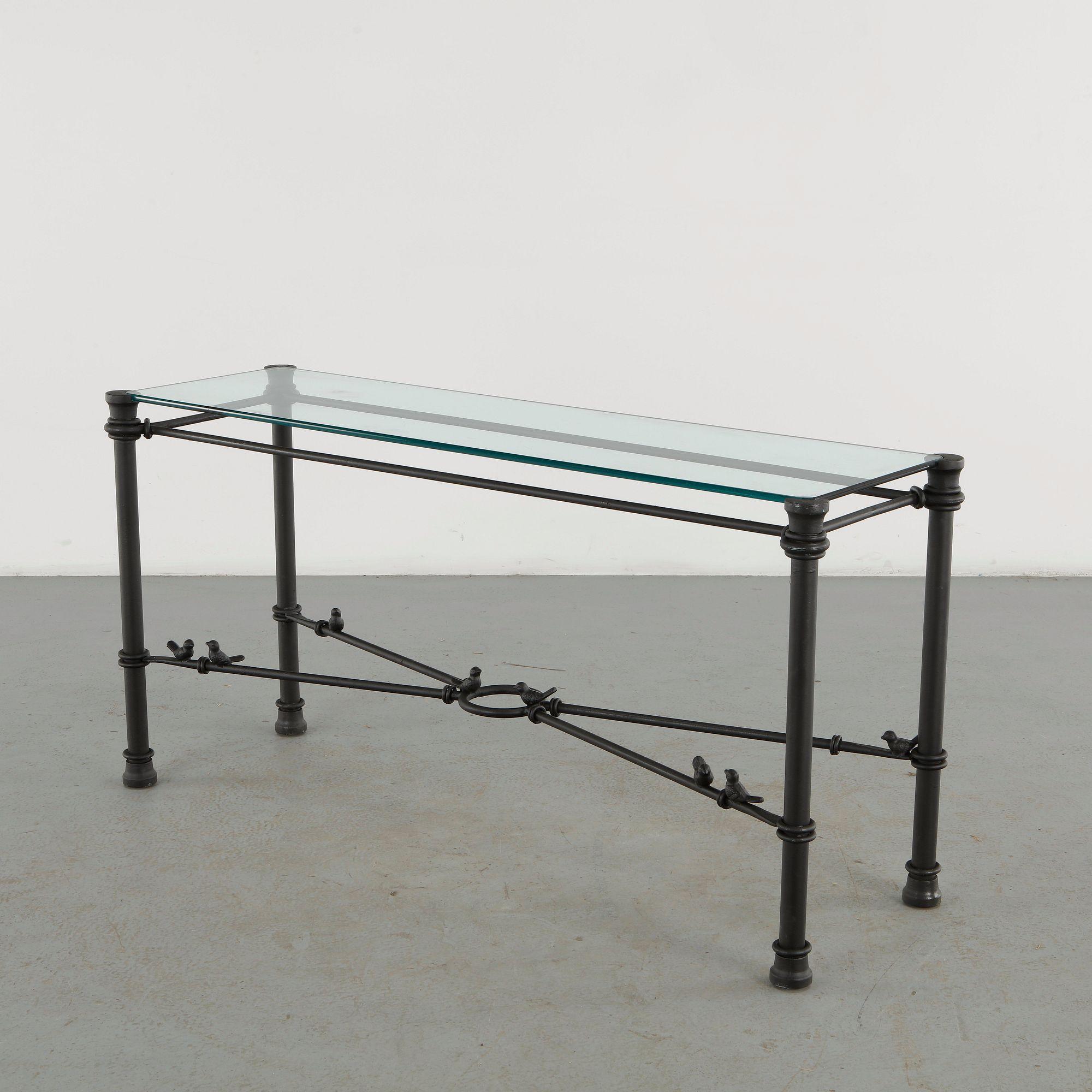 Glasse Console in the style of Diego Giacometti
