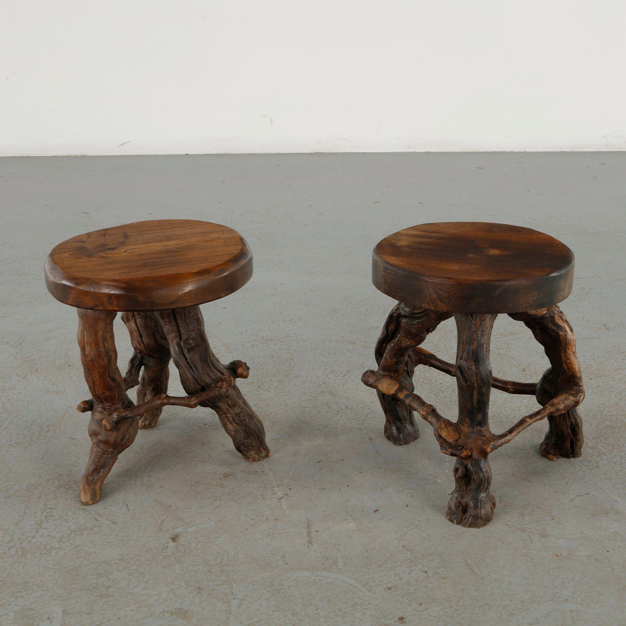 Pair of Vine Stools, 1960s