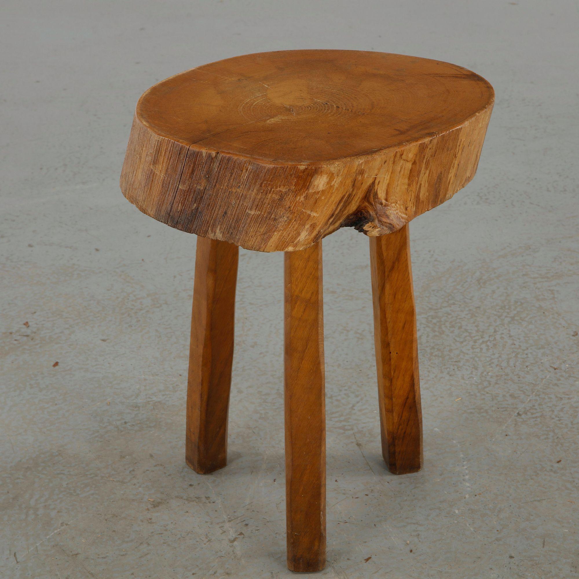 Primitive Wooden Stool, 1960s