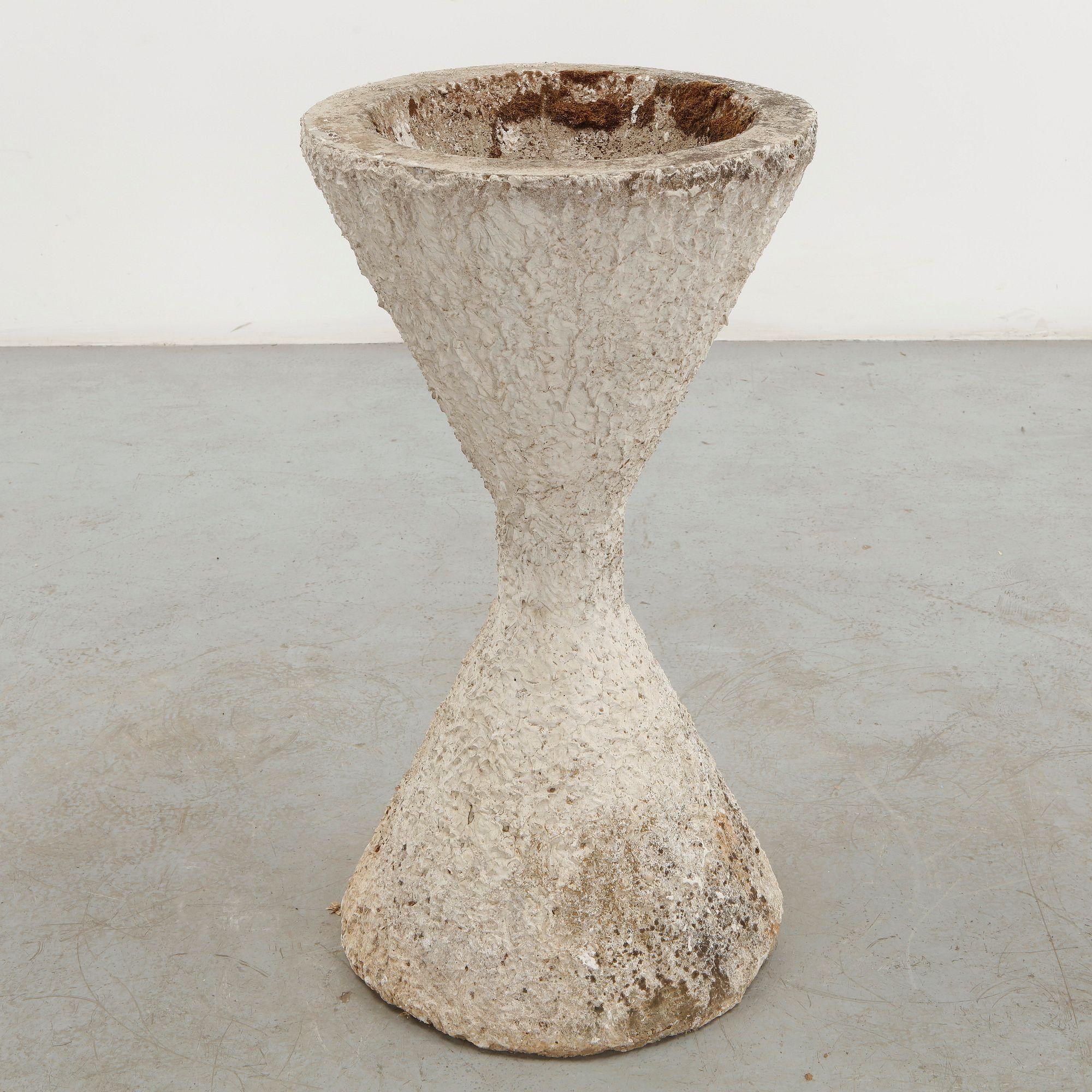 Concrete Diabolo Planter, 1960s