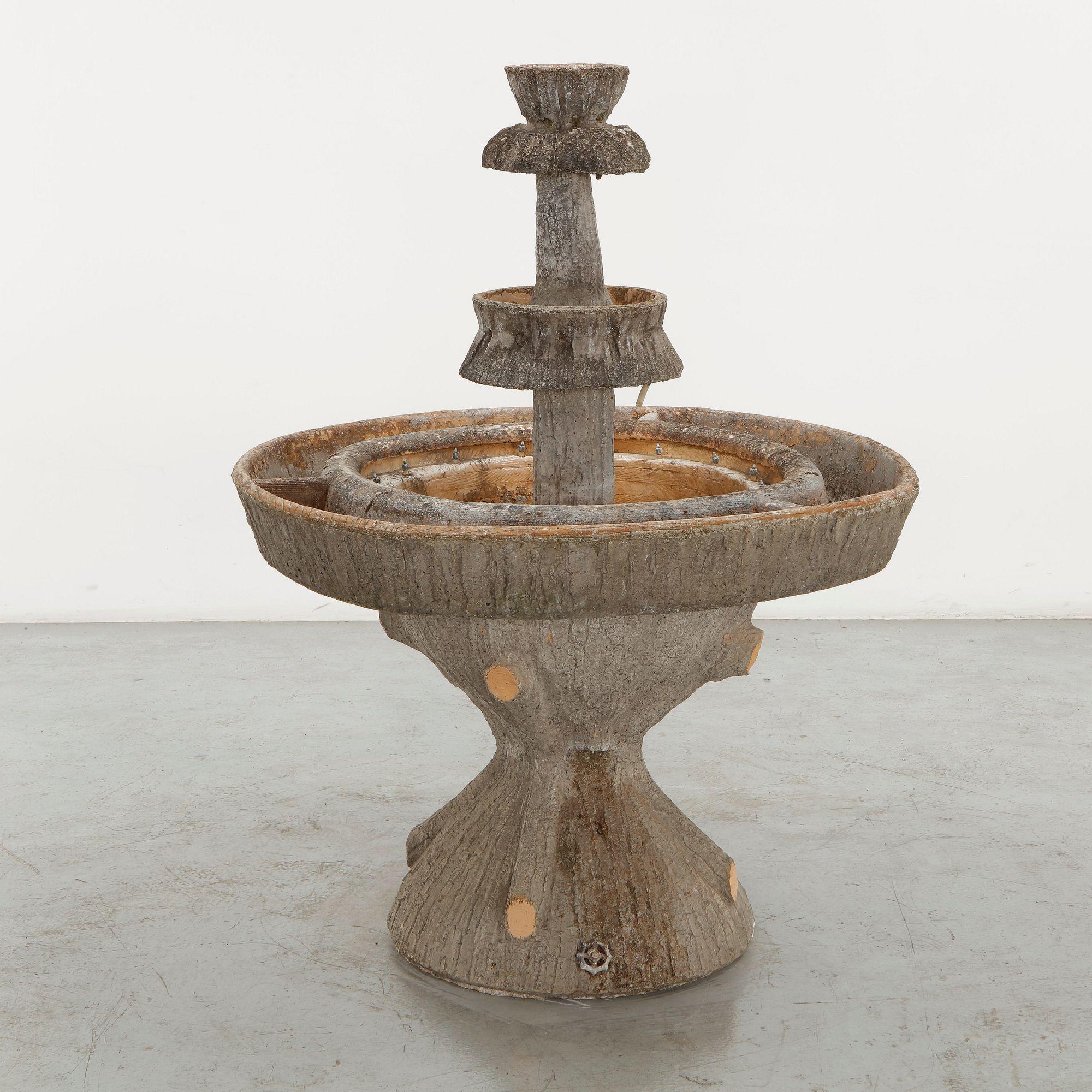 Monumental Faux Bois Fountain, 1960s