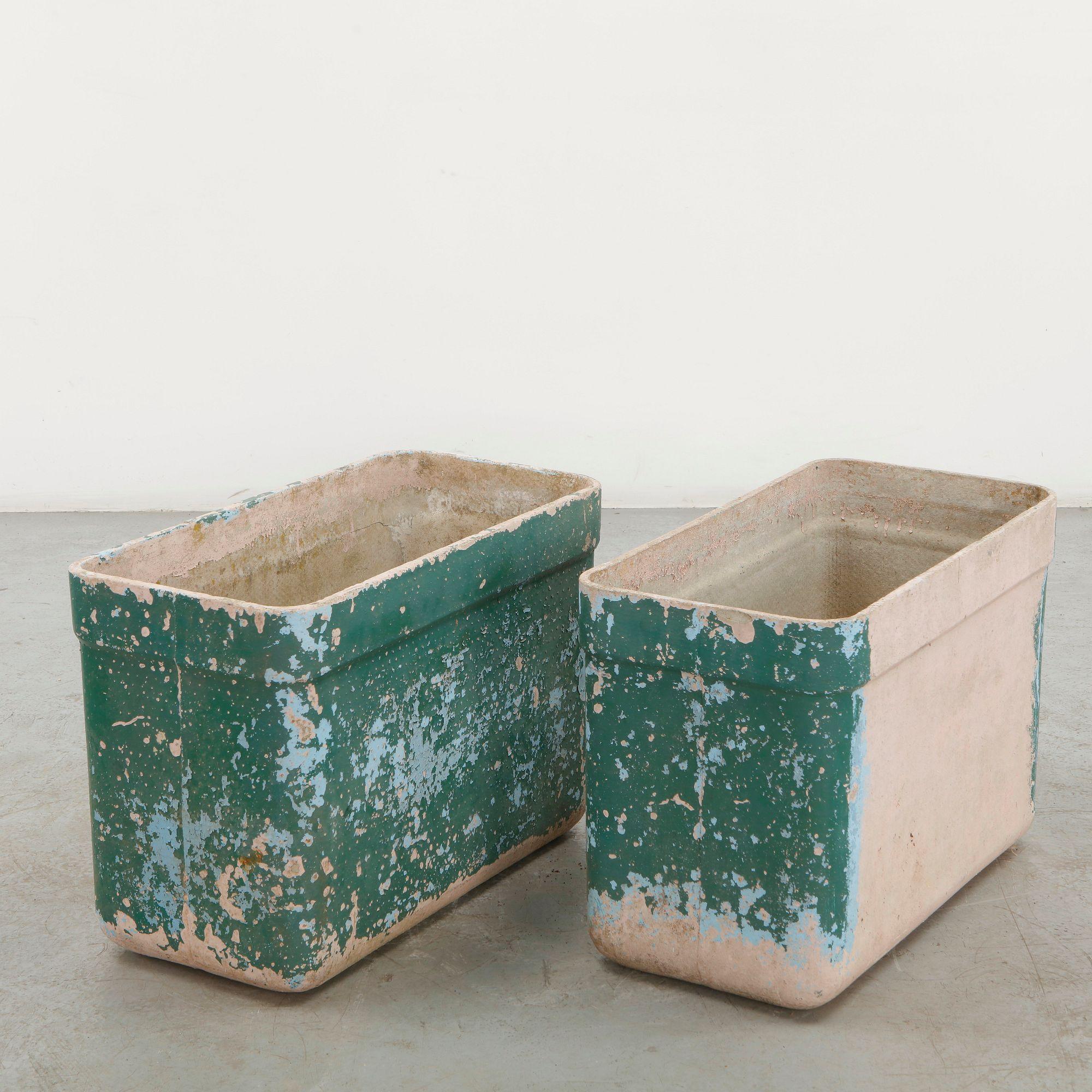 Willy Guhl, Pair of Tall Rectangular Planters, 1960s