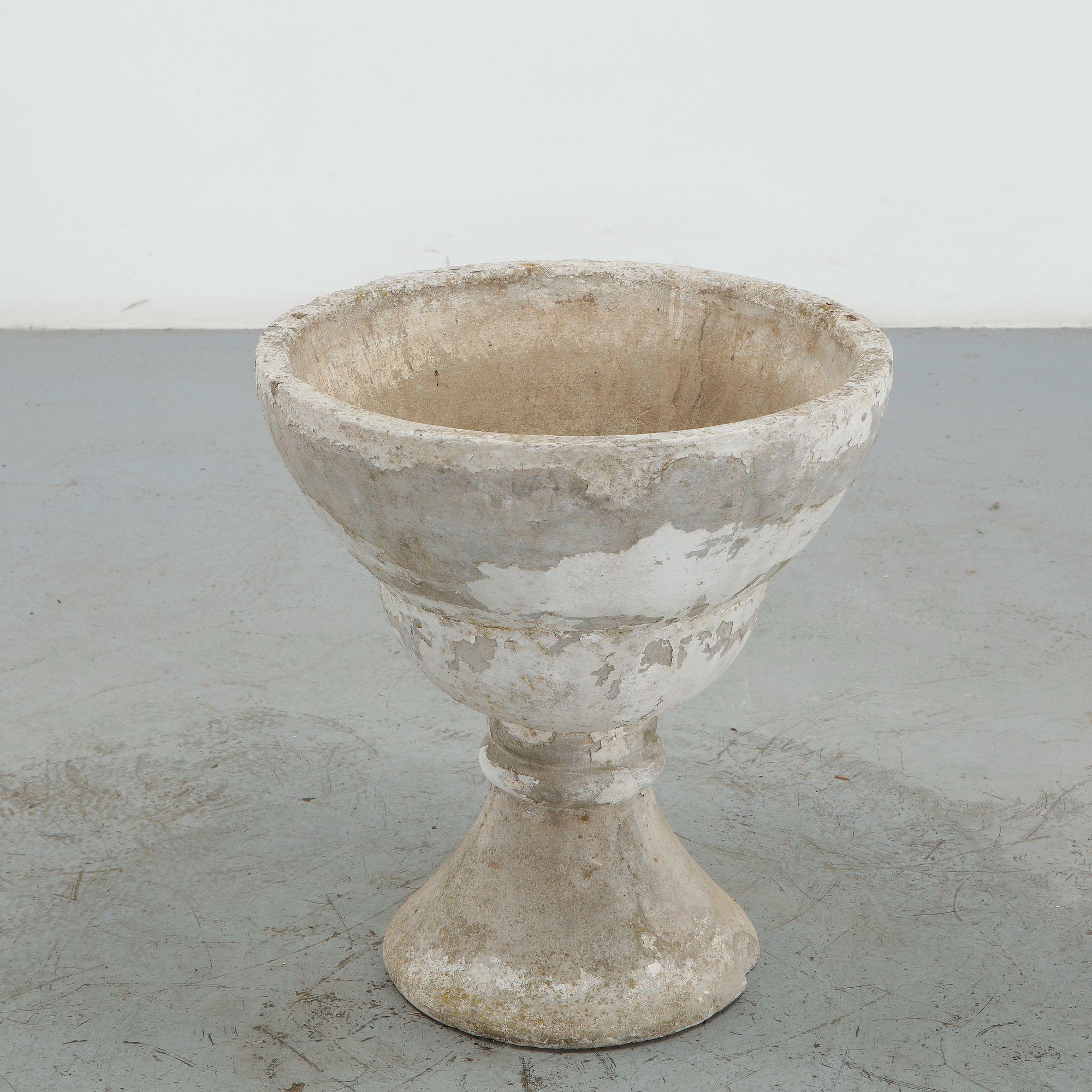 Classical Concrete Chalice Planter, 1960s