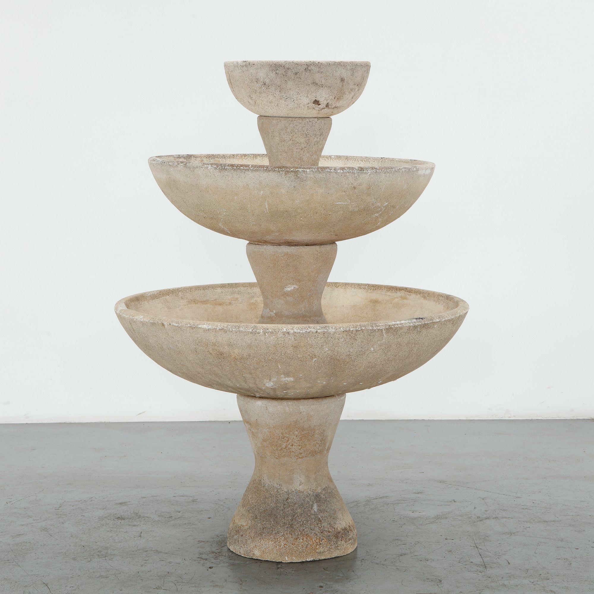 Monumental Cast Stone Fountain, 1960s