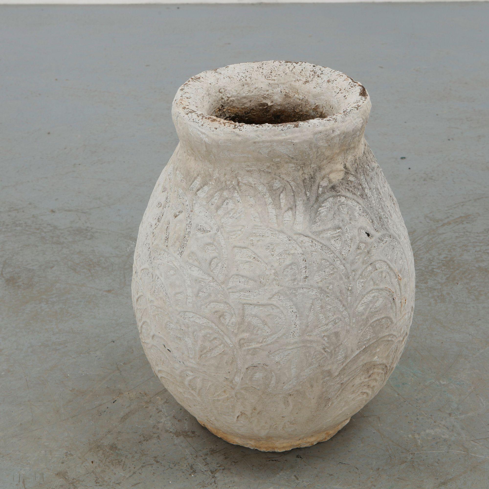 Cast Concrete Urn Planter, 1960s