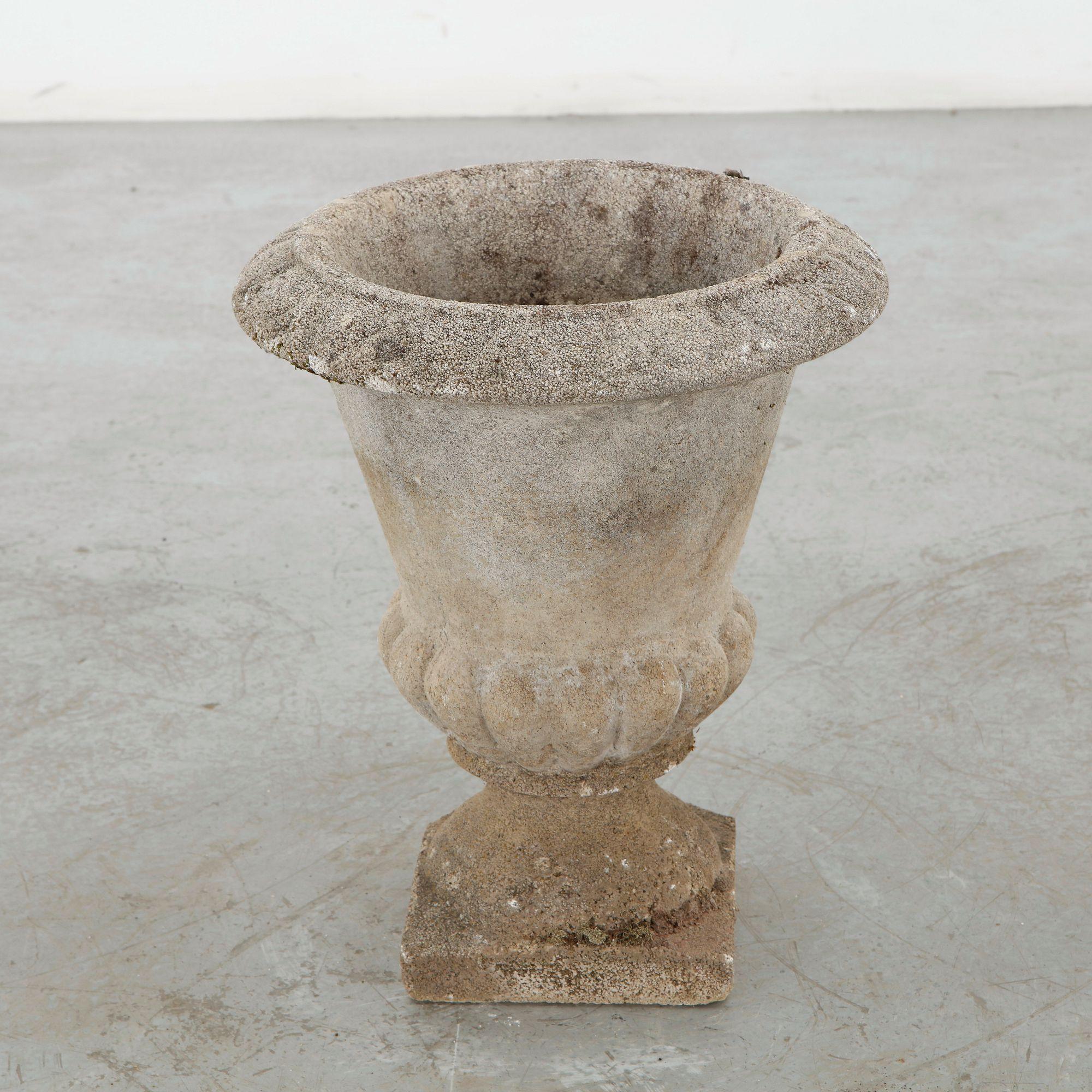 Cast Stone Urn Planter, 1960s
