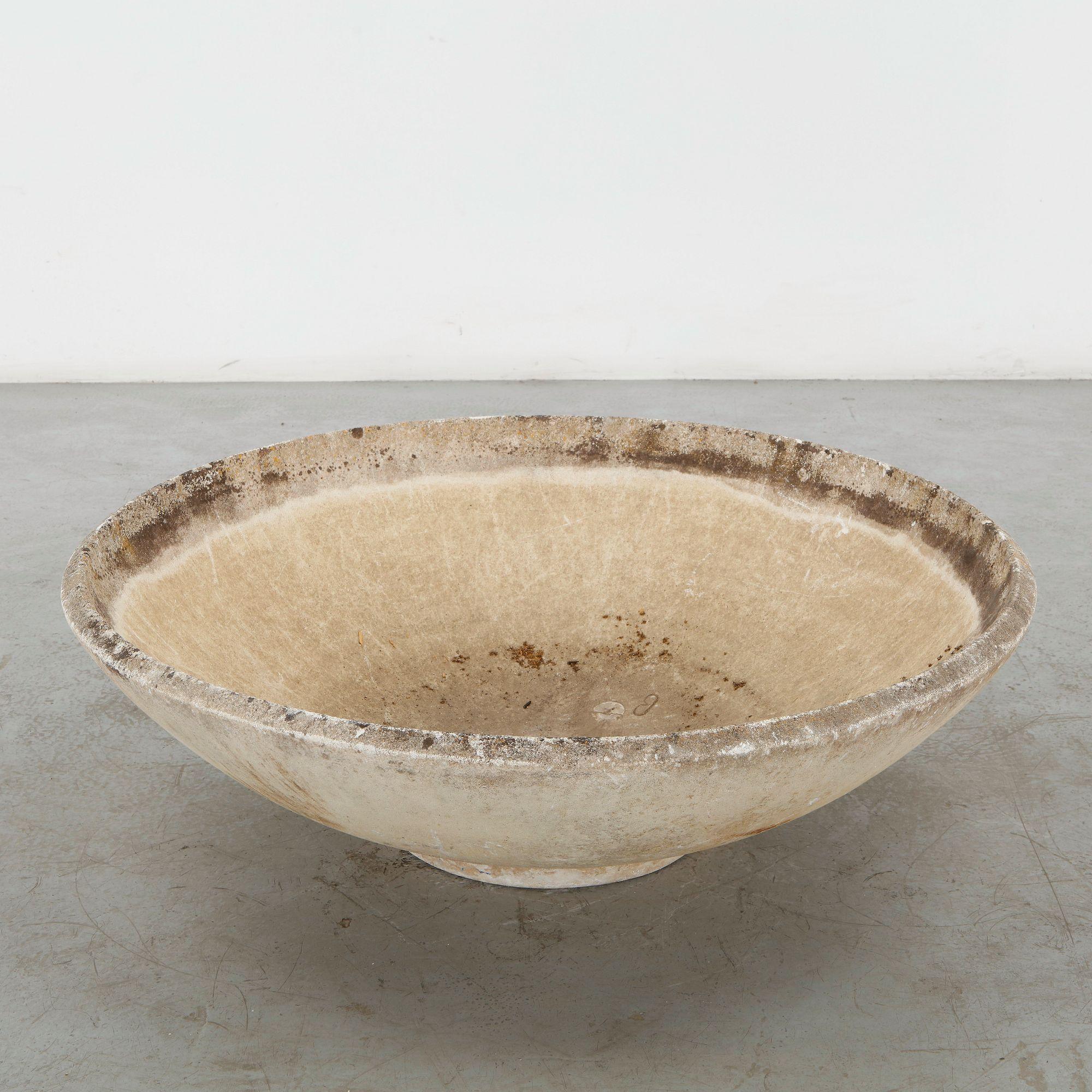 Monumental Cast Stone Bowl Planter, 1960s