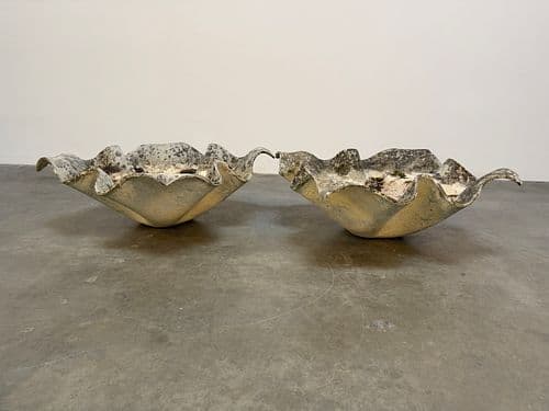 Pair of Large Willy Guhl Elefantenohr Elephant Ear Planters, Switzerland circa 1960