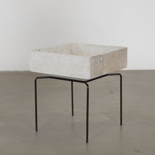 Medium Willy Guhl Square Planter with Stand, 1960s