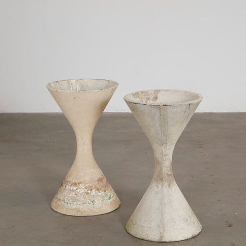 Pair of Small Willy Guhl Diabolo Planters, 1960s