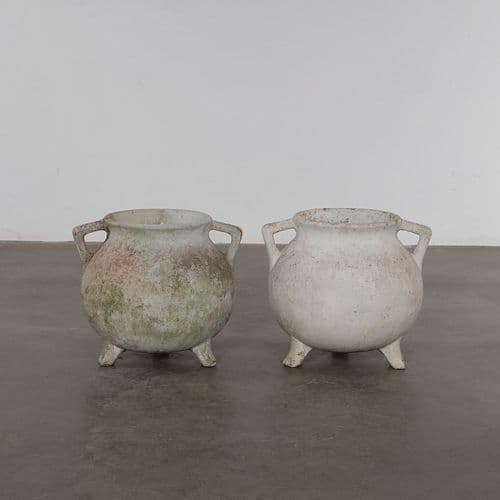 Pair of Willy Guhl Cauldron Planters, 1960s