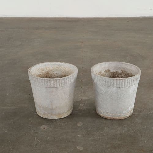 Willy Guhl, Pair of Small Round Planters, 1960s