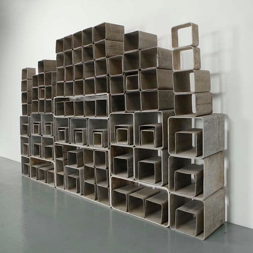 Willy Guhl, 118-Piece Concrete Bookcase, 1960s