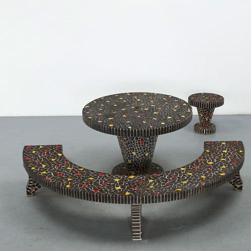 Black Mosaic Dining Set — sold at Circa