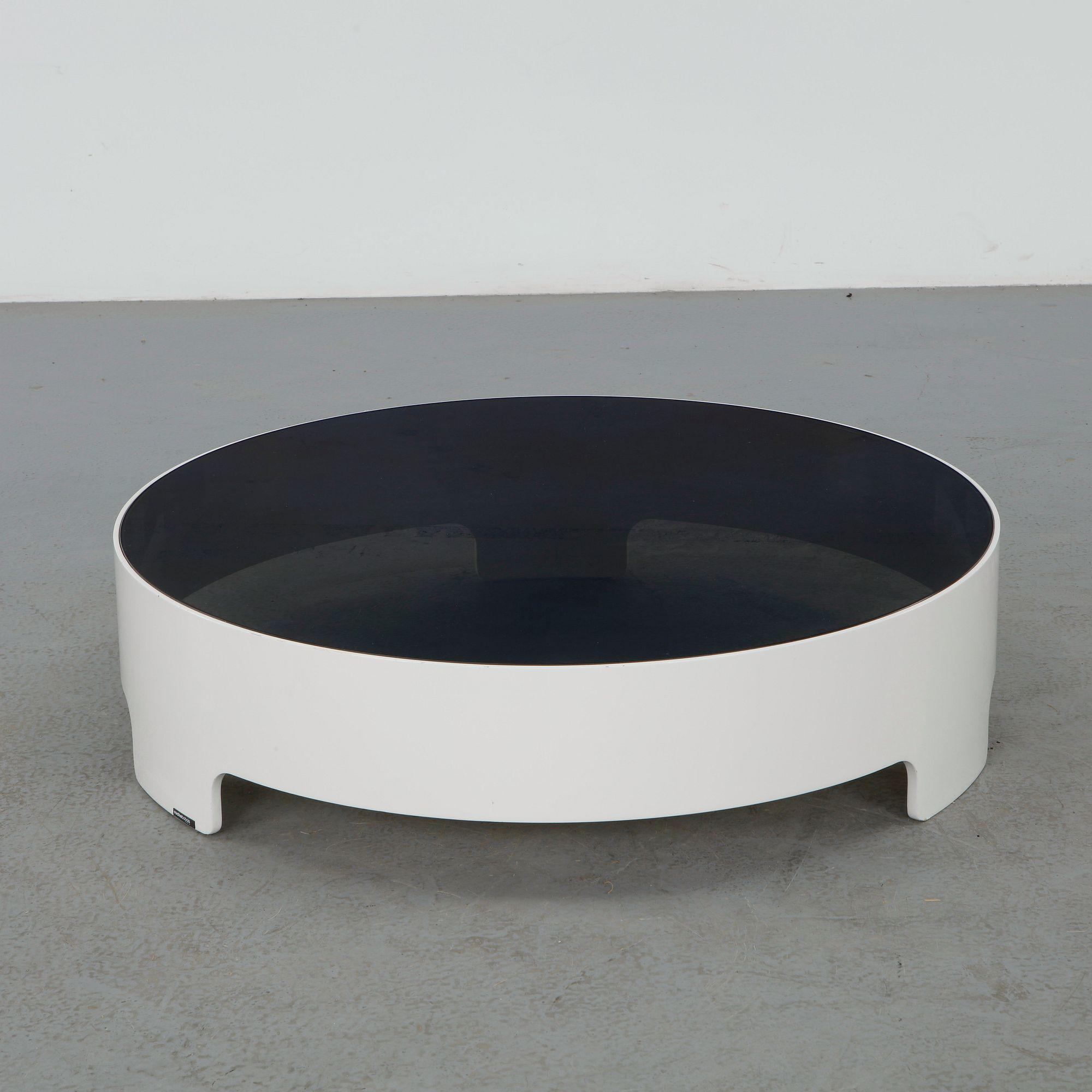 Daniel Rode for Roche Bobois, Cuba Libra Circular Mirror Coffee Table, France, 2000s