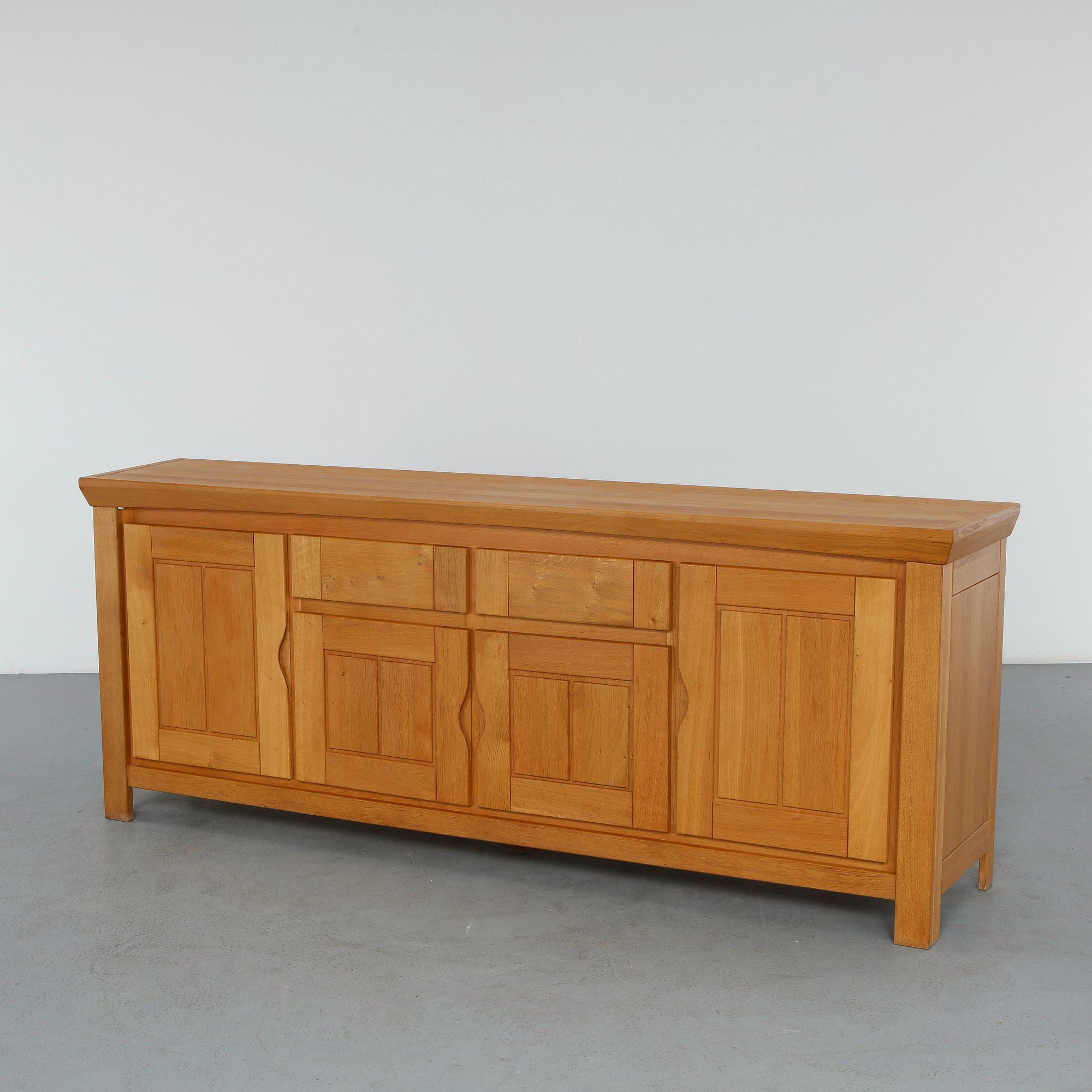 Maison Regain, Elm Sideboard, 1960s