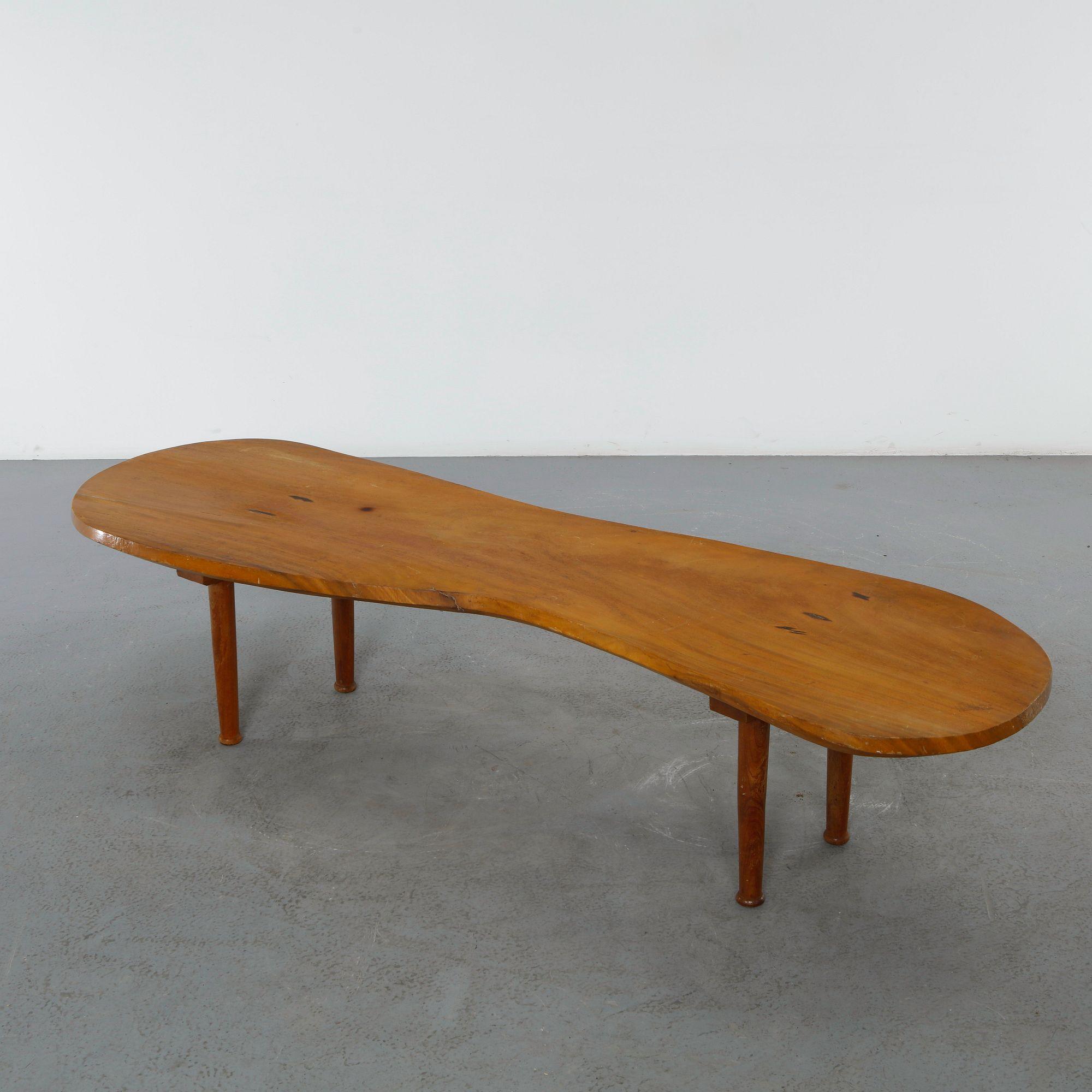 Freefrom Wood Coffee Table in the style of George Nakashima, 1960s