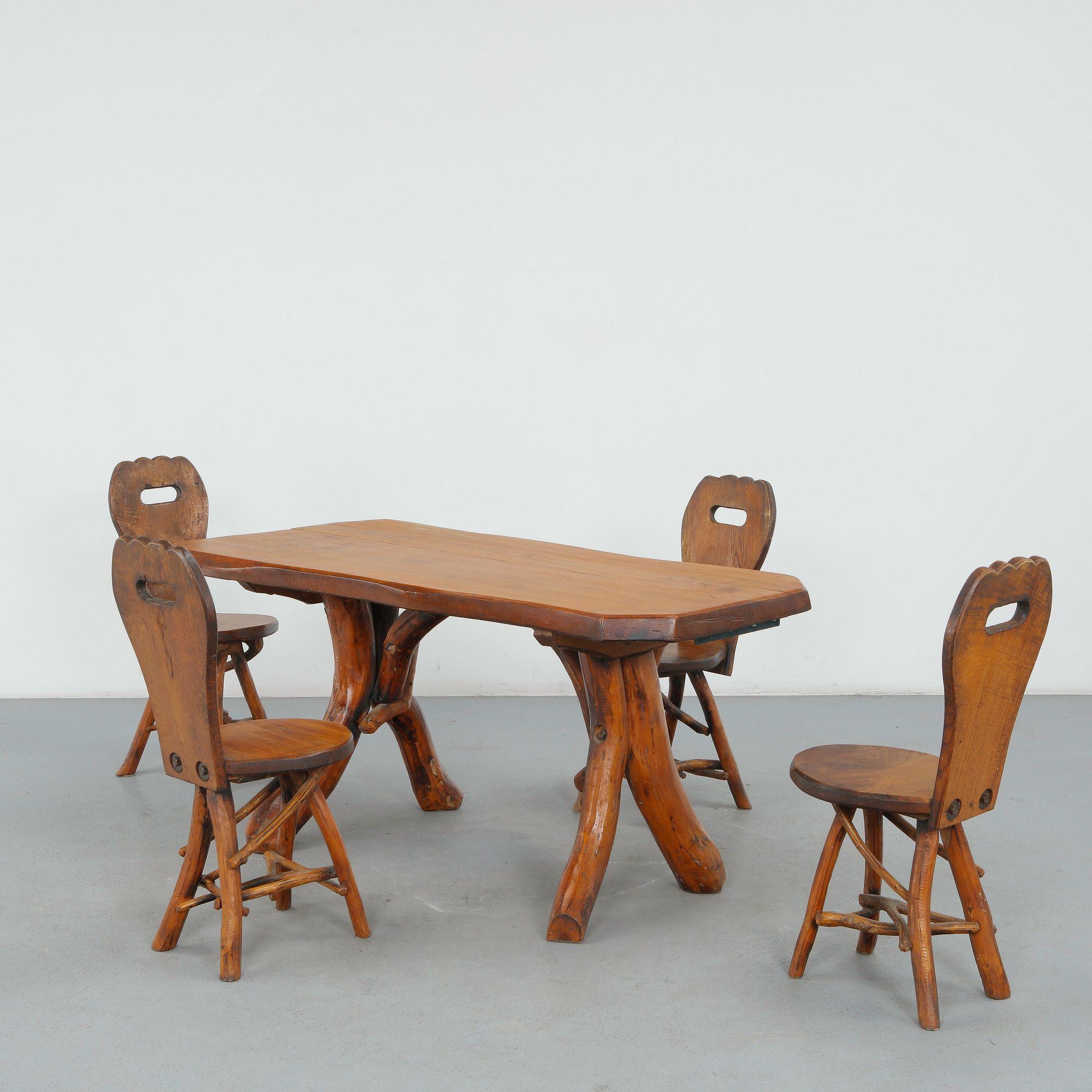 Brutalist Spanish Dining Set, 1960s