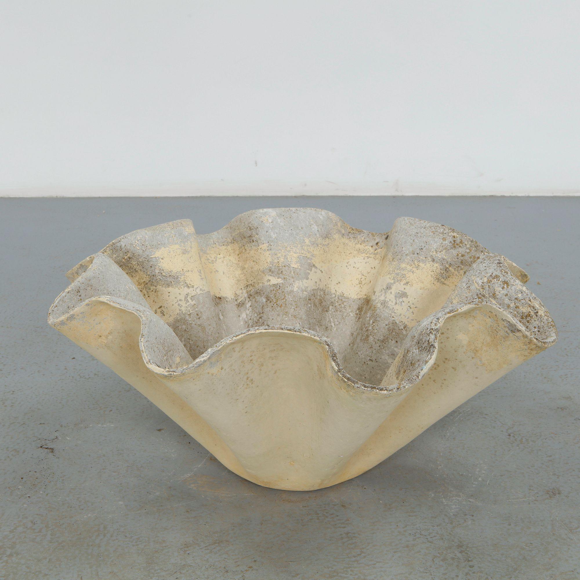 Willly Guhl, Large Clamshell Planter, 1960s