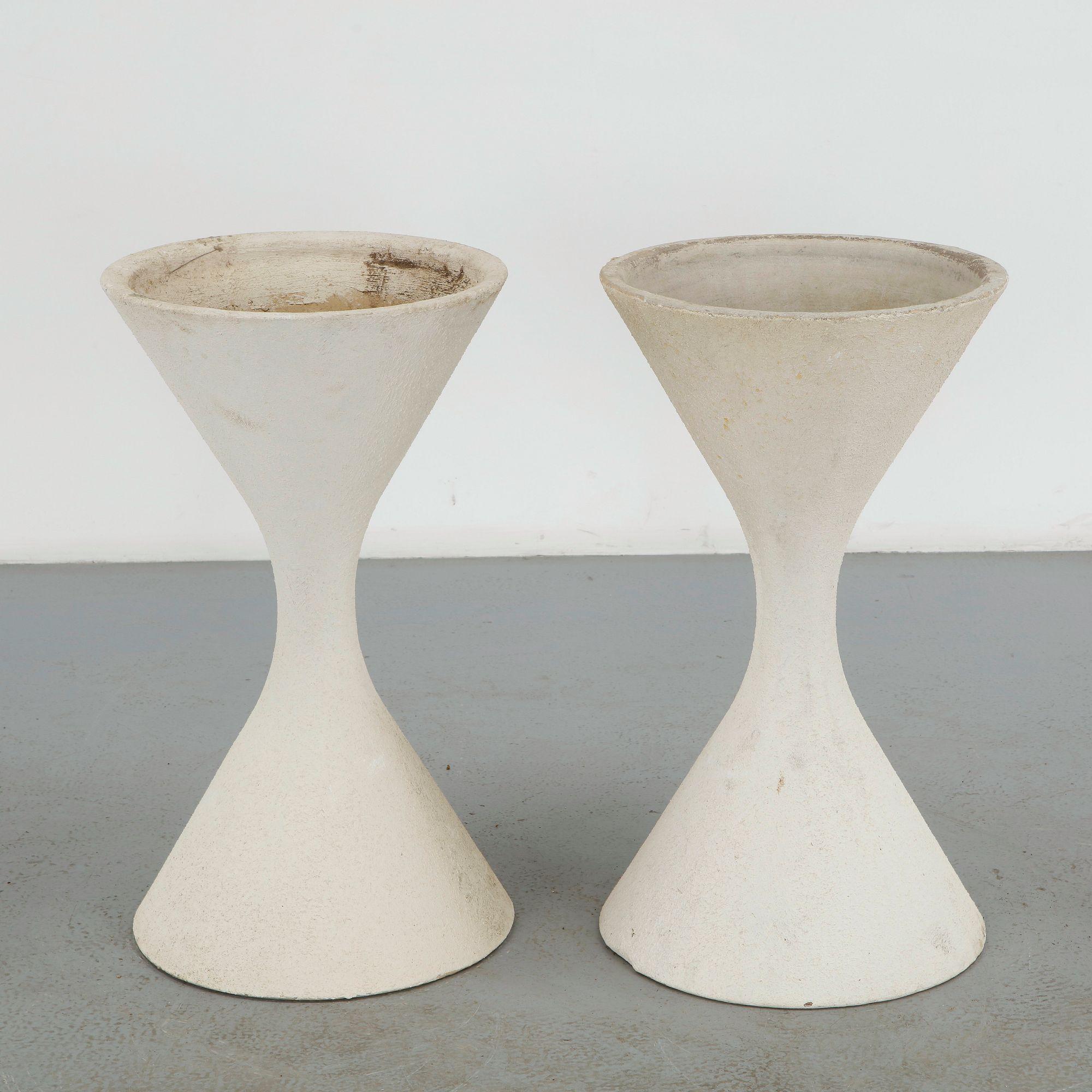 Willy Guhl, Pair of Medium Diabolo Planters, 1960s