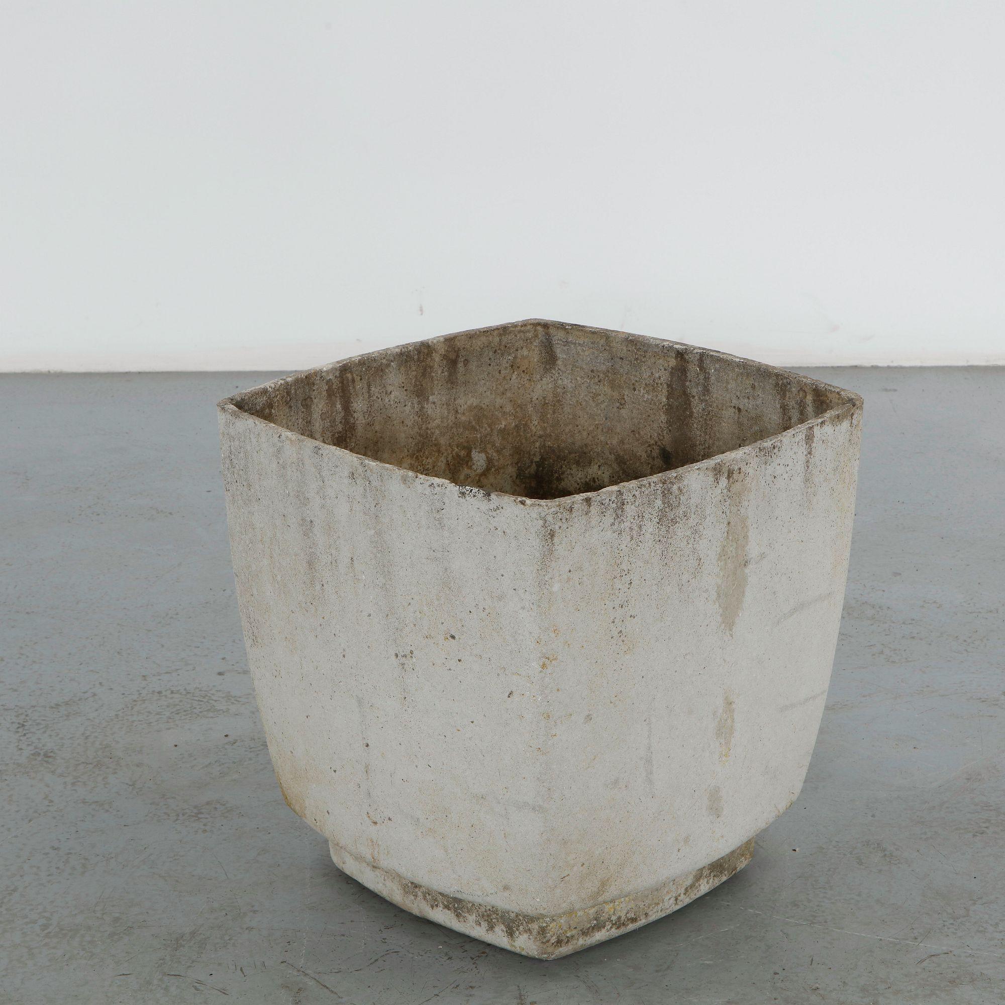 Willy Guhl, Large Square Planter, 1960s