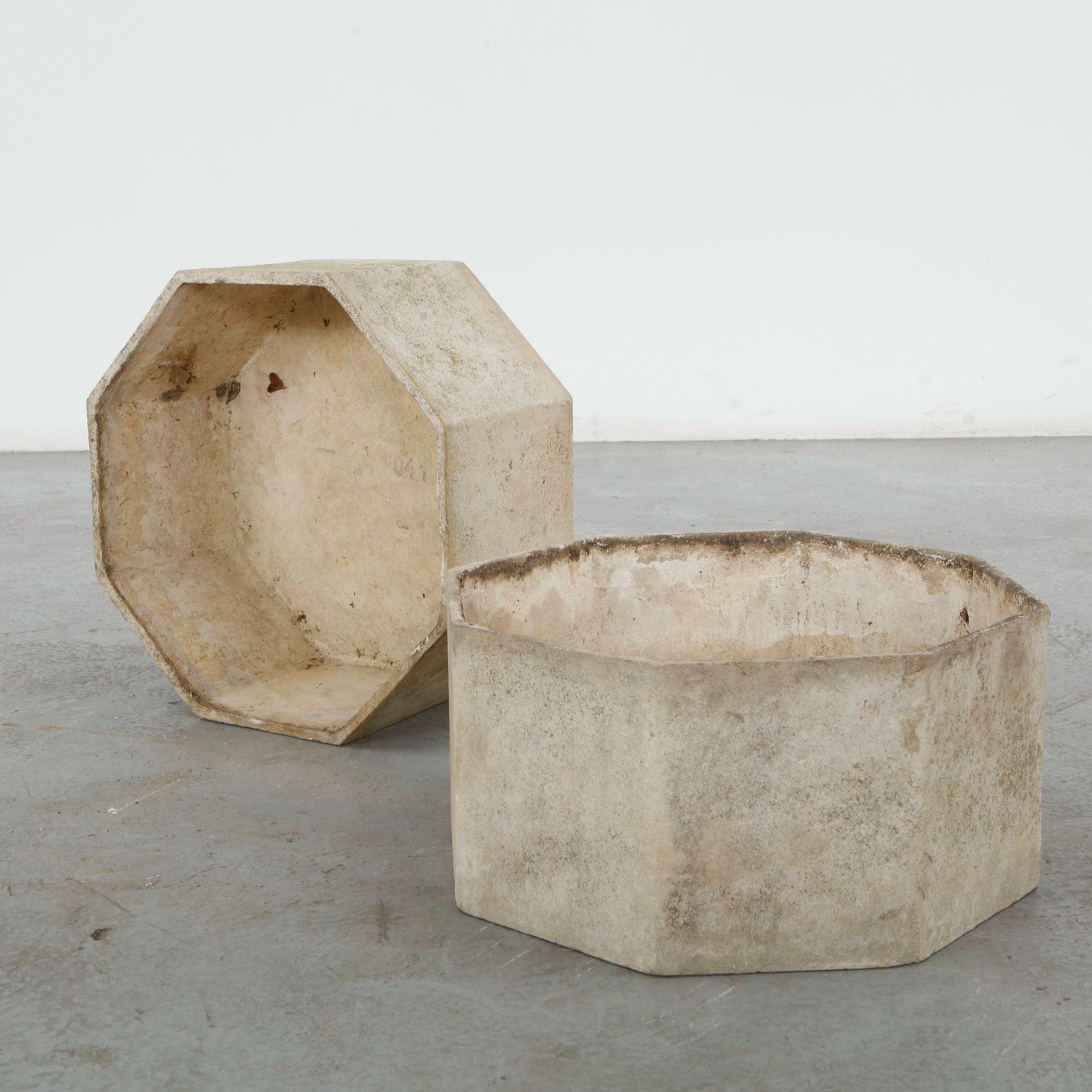 Willy Guhl, Pair of Hexagonal Planters, 1960s