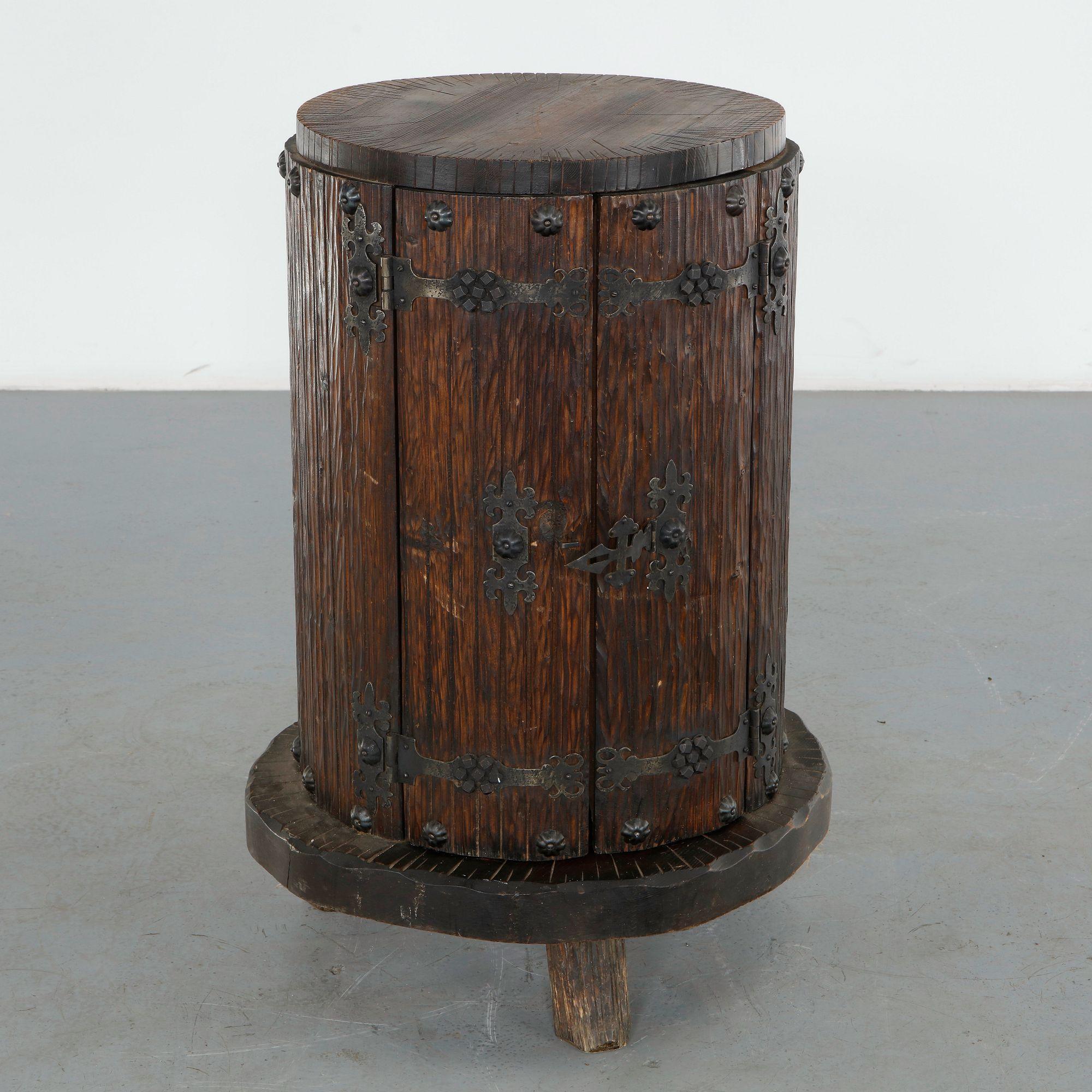 Brutalist Cylindrical Cabinet, 1960s
